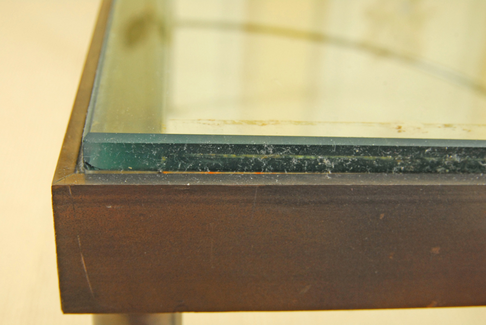 Vintage Glass Top Coffee Table