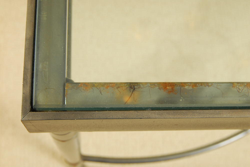 Vintage Glass Top Coffee Table