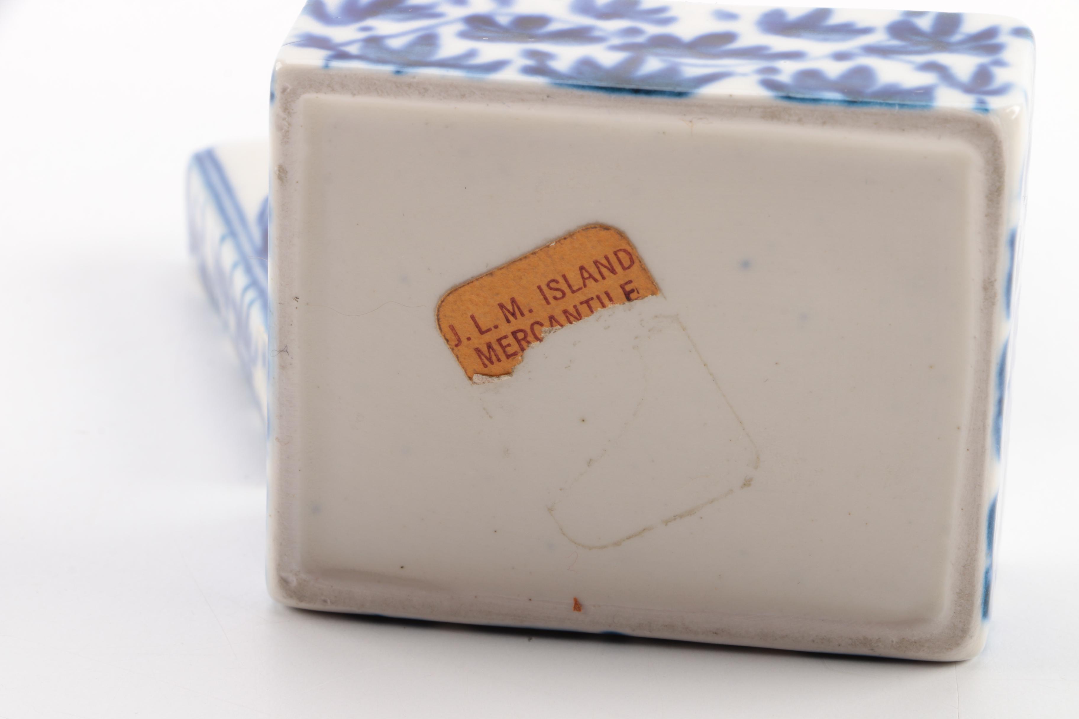 Assorted Blue and White Ceramic Decor Featuring Delft