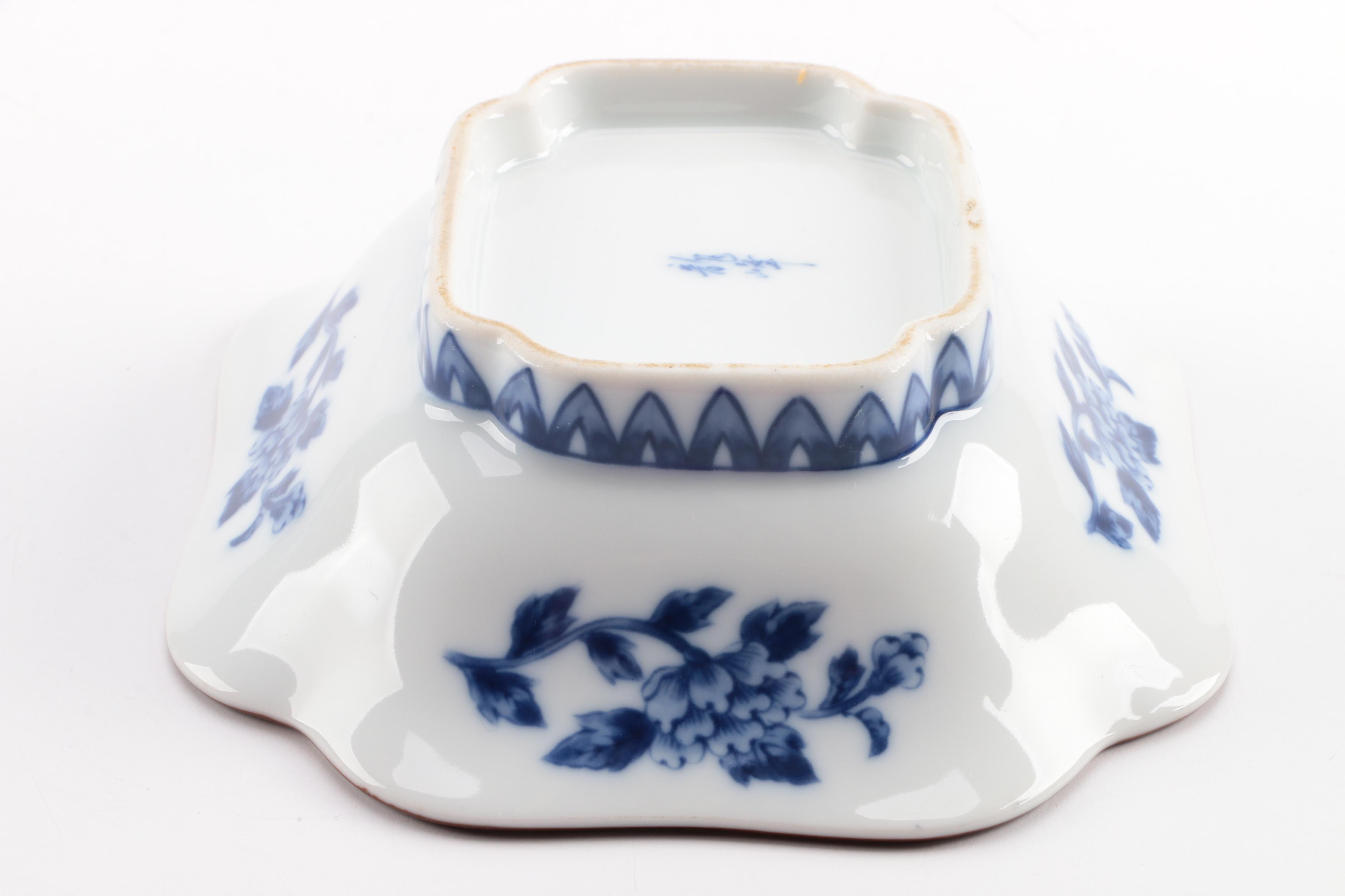 Assorted Blue and White Ceramic Decor Featuring Delft