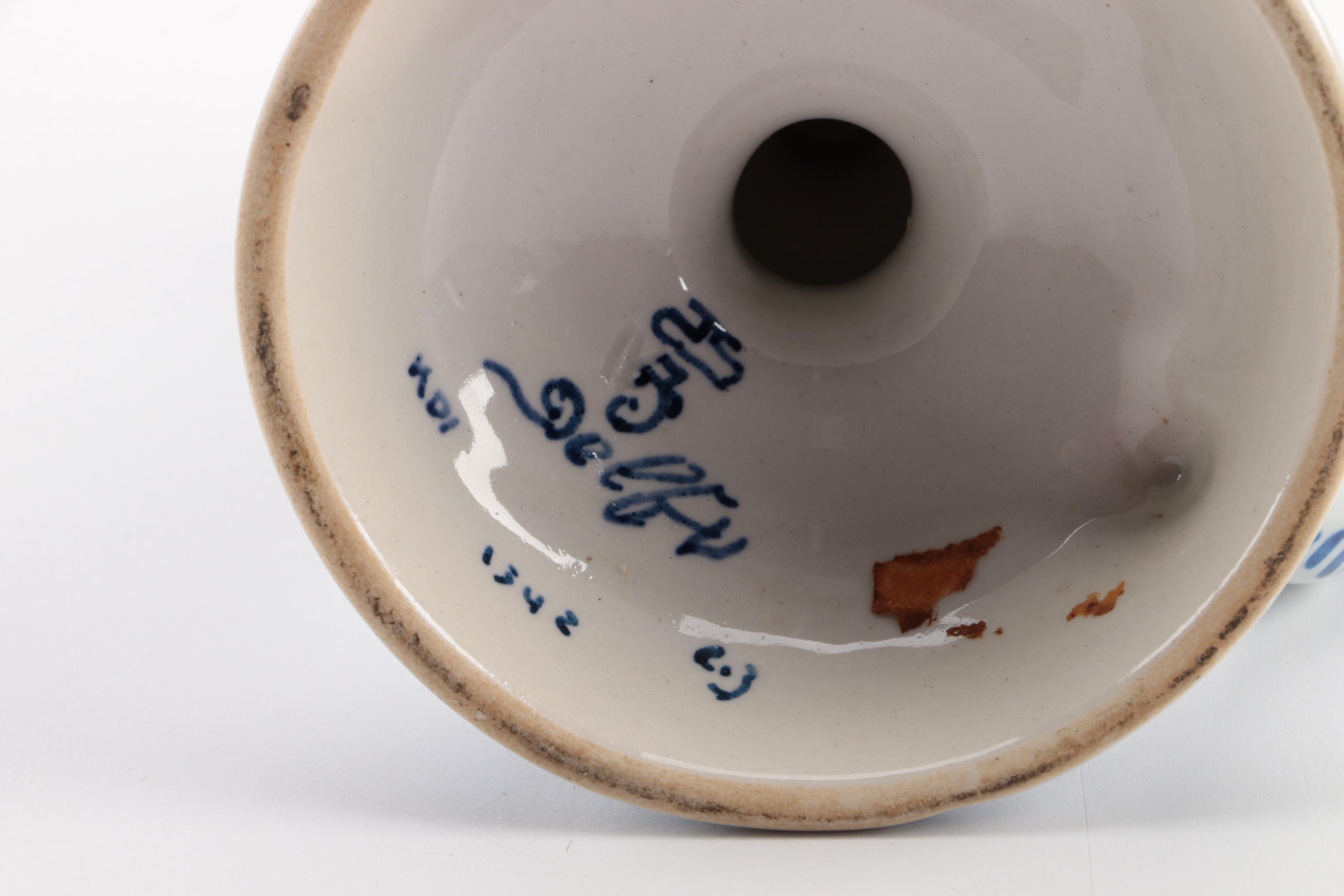 Assorted Blue and White Ceramic Decor Featuring Delft