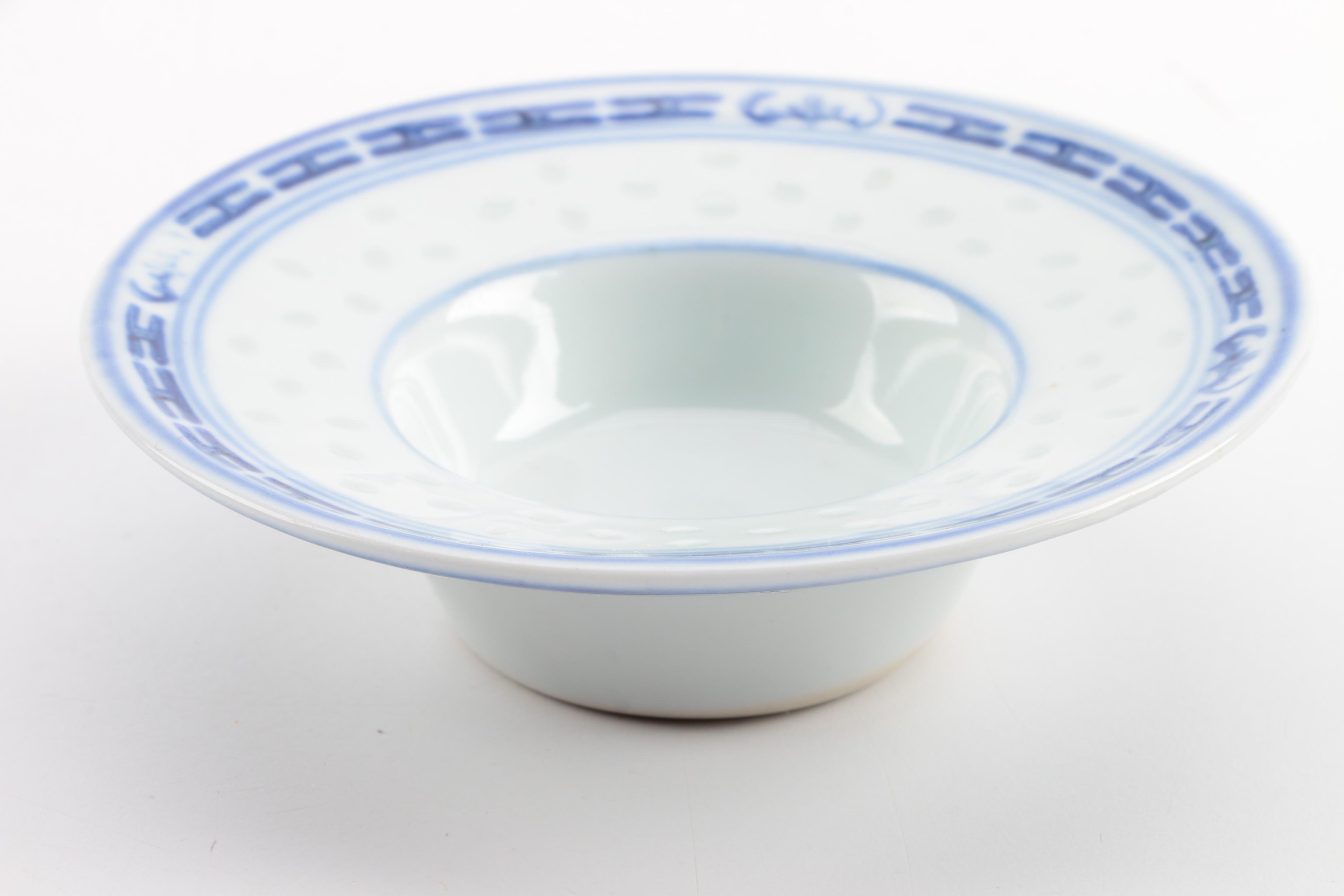 Assorted Blue and White Ceramic Decor Featuring Delft