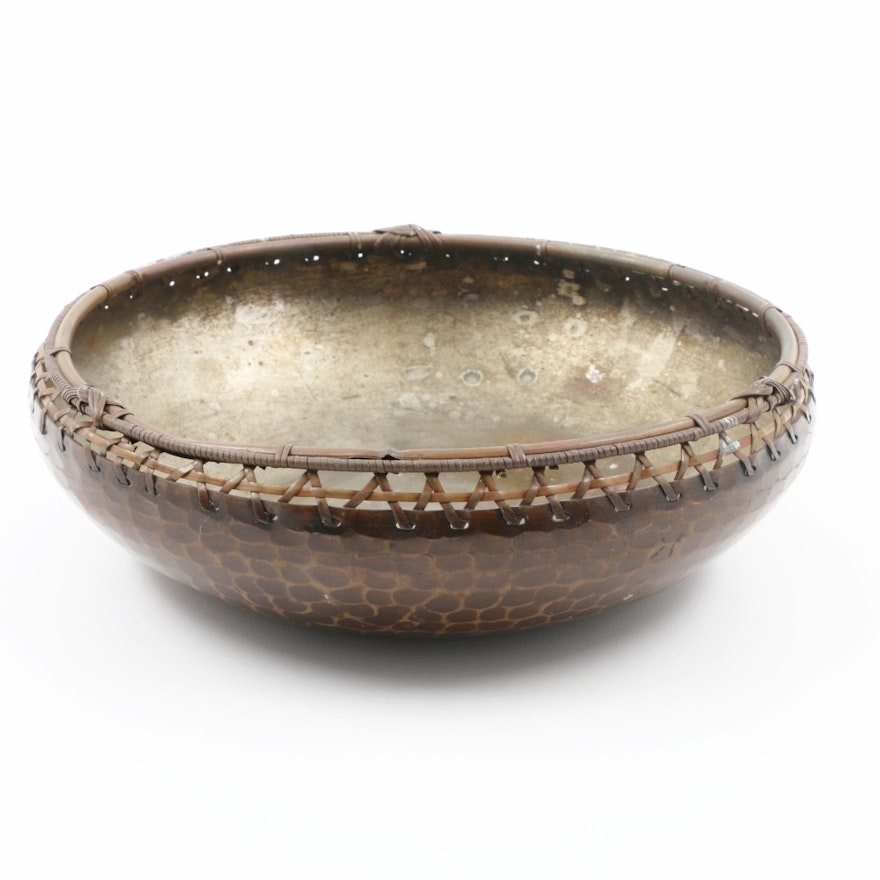 East Asian Weave Metal Bowl