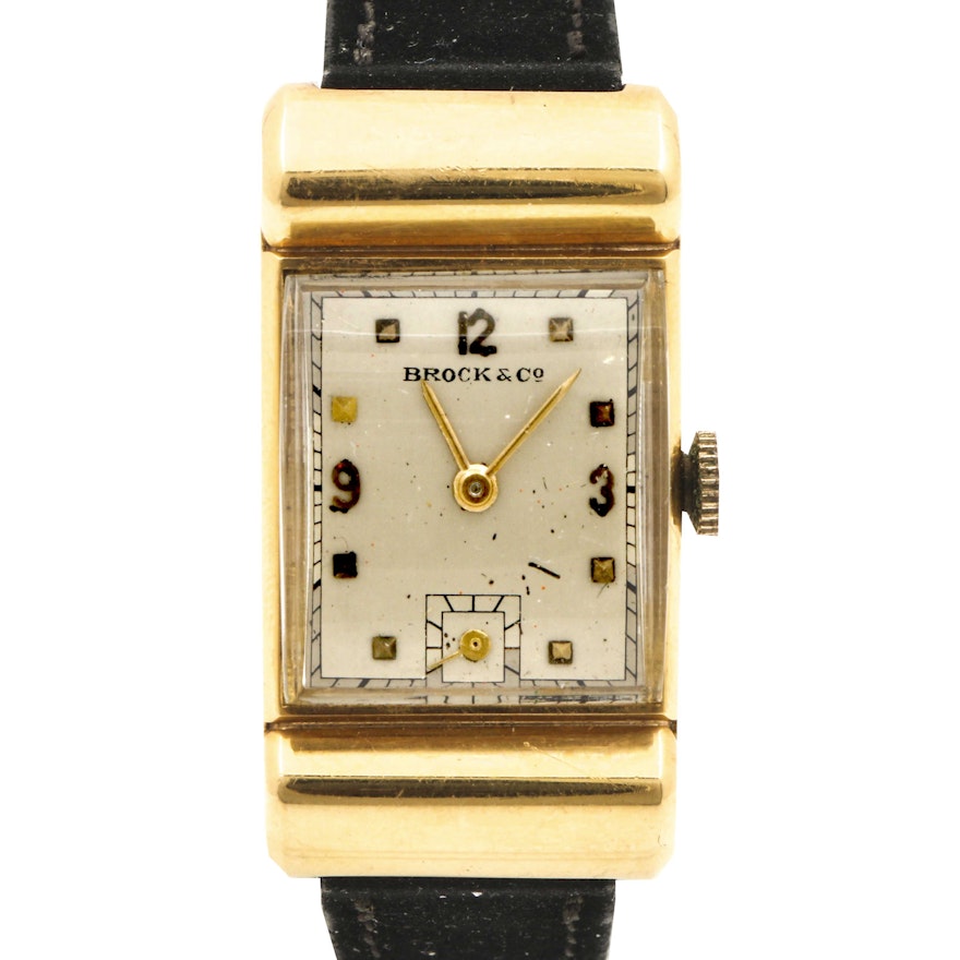 Brock & Co. 18K Yellow Gold Wristwatch