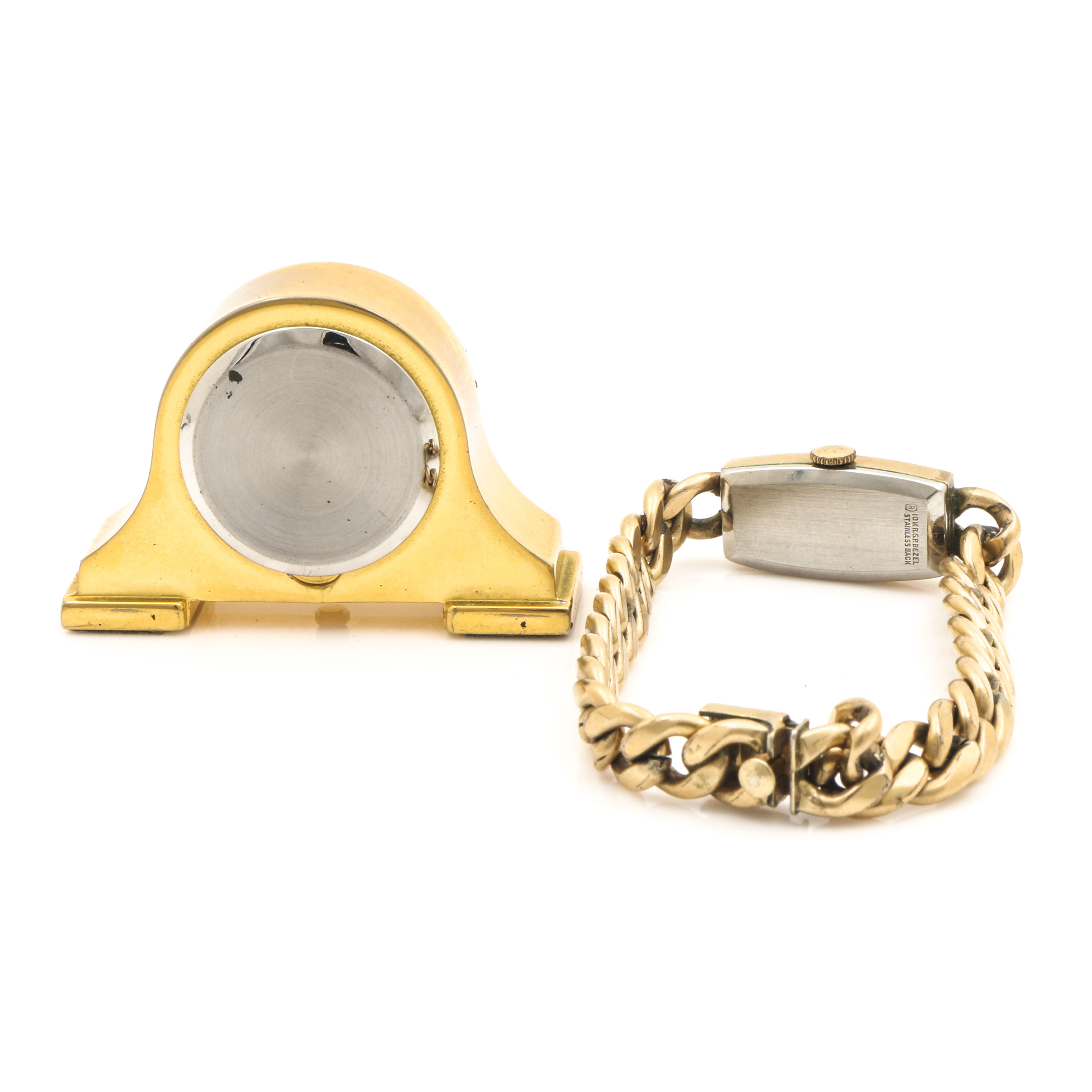 Pedre Watch and Miniature Mantel Clock