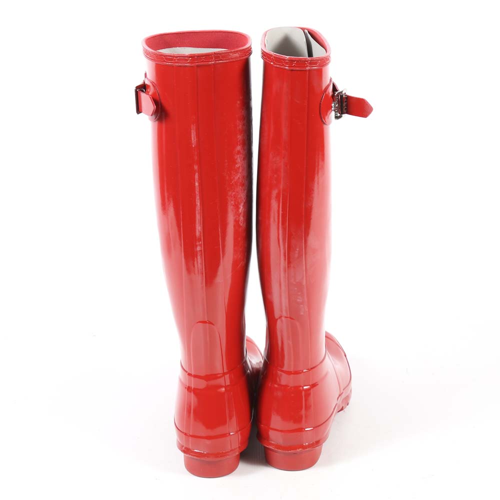 Hunter Original Tall Military Red Rain Boots and Boot Socks