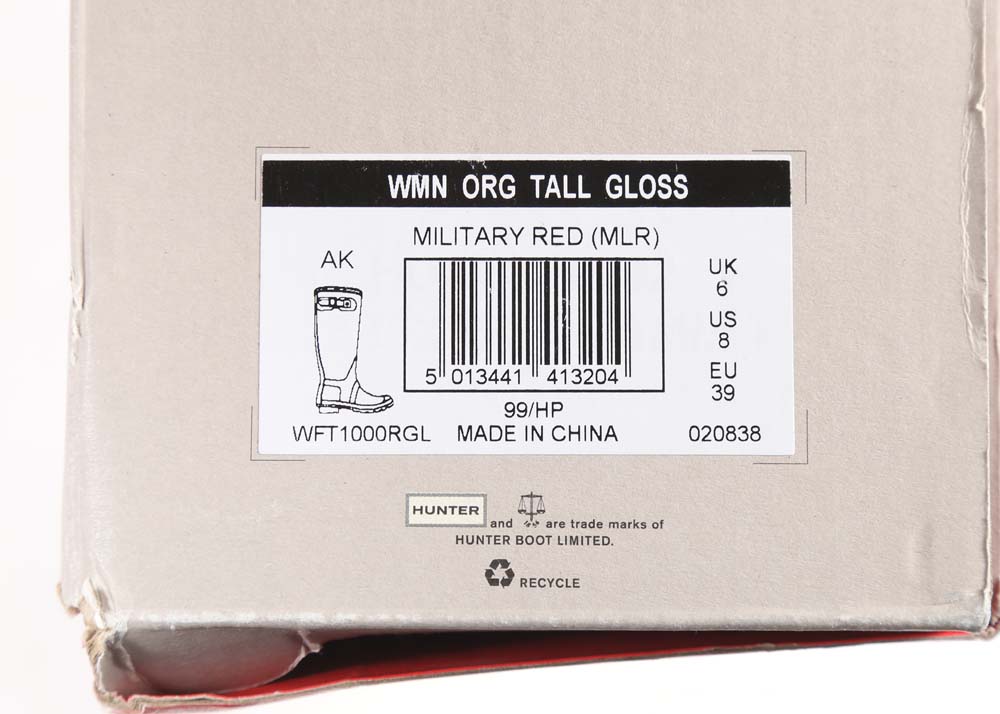 Hunter Original Tall Military Red Rain Boots and Boot Socks