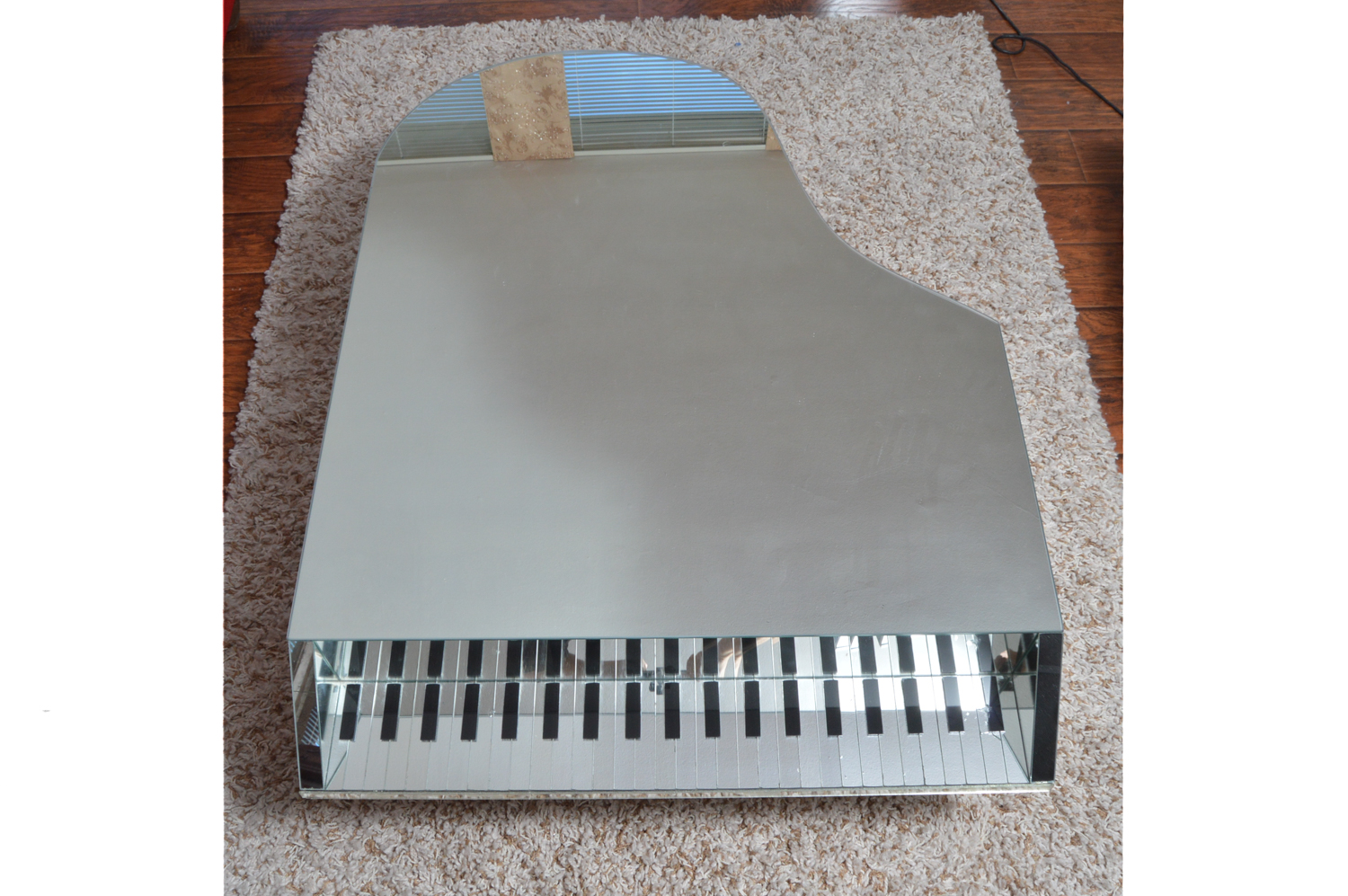 Mirrored Piano Motif Coffee Table