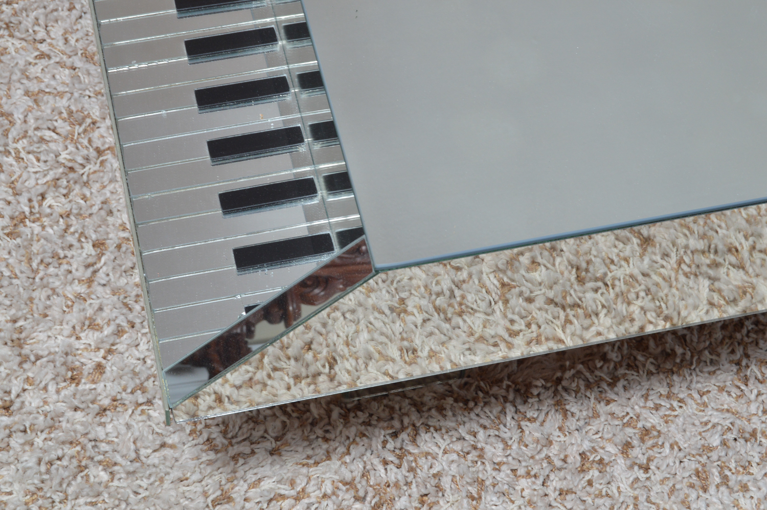 Mirrored Piano Motif Coffee Table