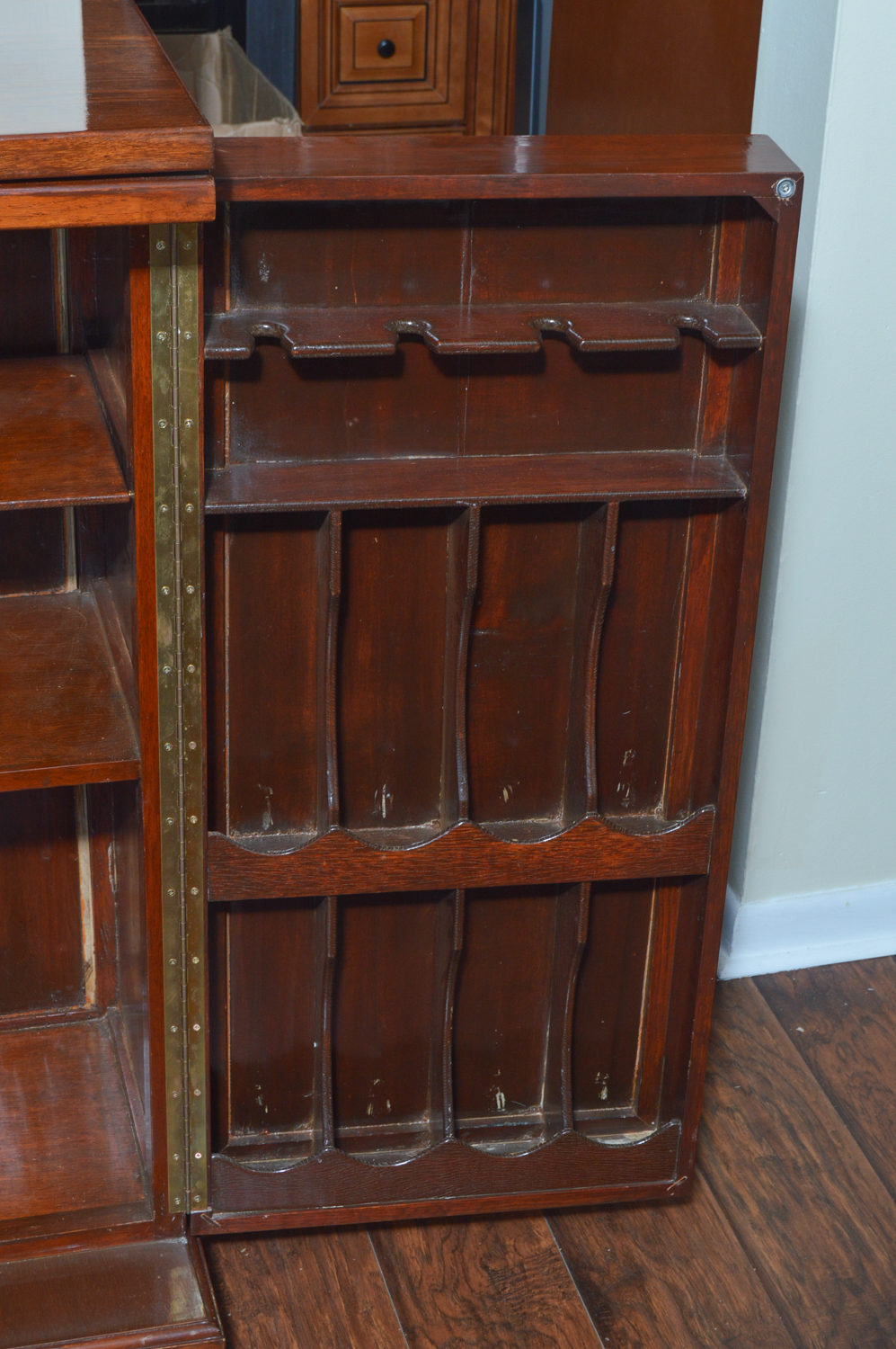 Vintage Carved Teak Chinese Bar