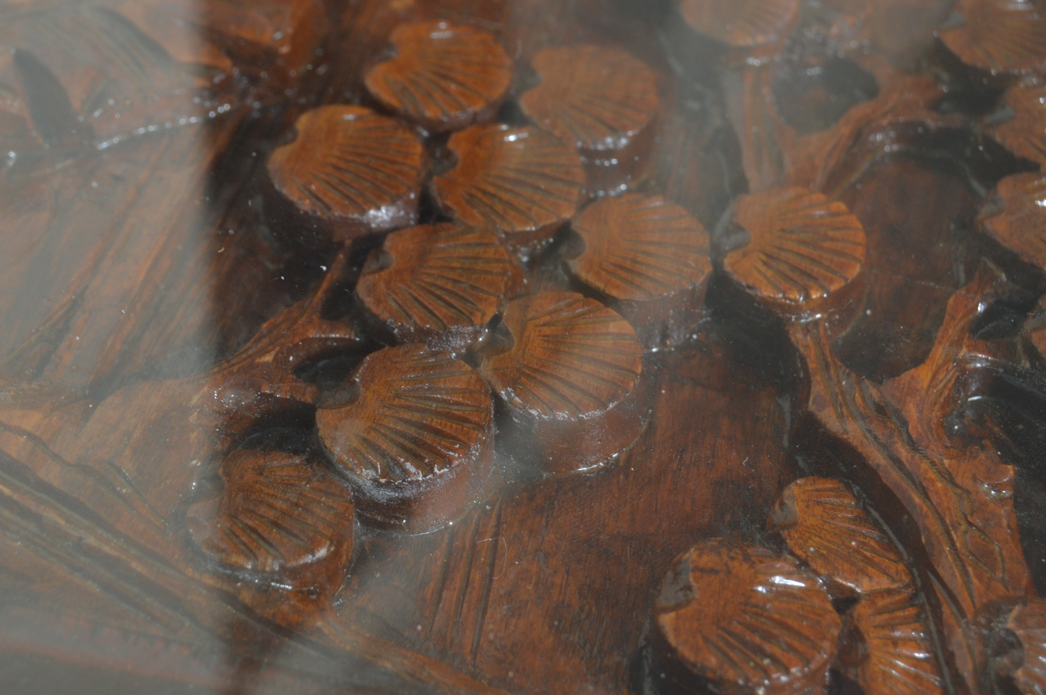 Vintage Carved Teak Chinese Bar