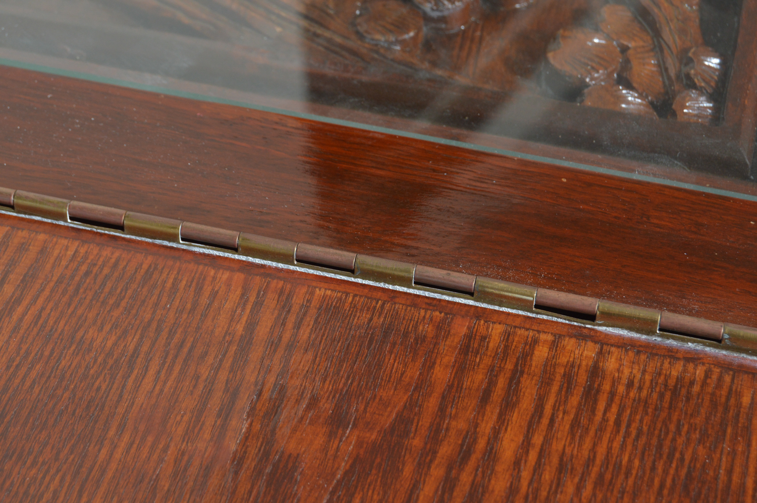 Vintage Carved Teak Chinese Bar