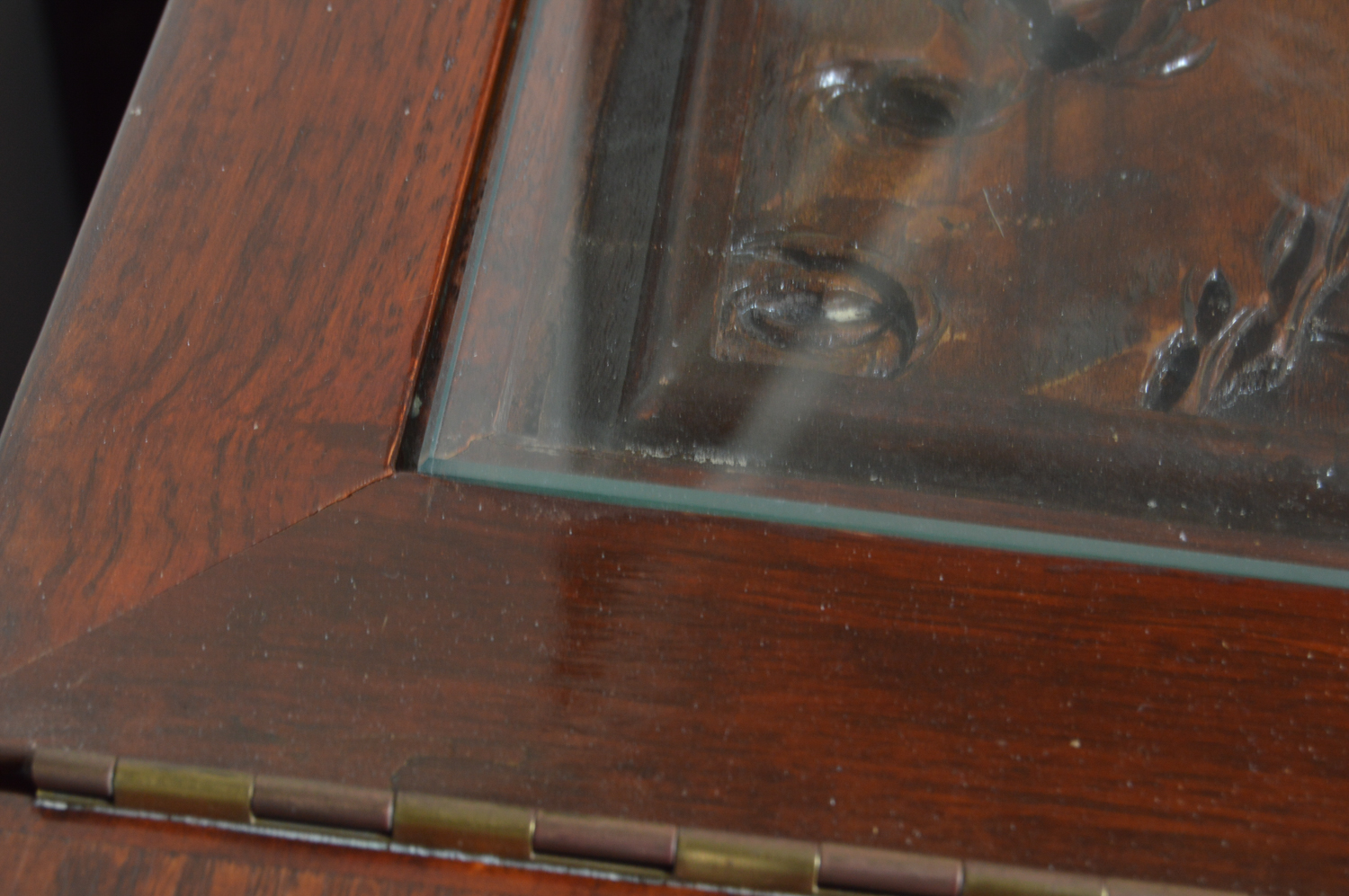 Vintage Carved Teak Chinese Bar