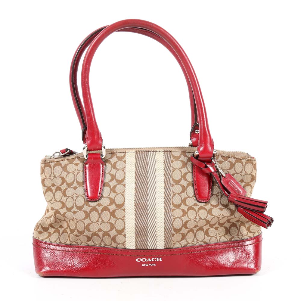 Coach Legacy Signature Stripe Mini Rory Bag