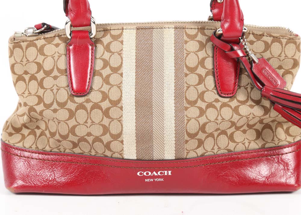 Coach Legacy Signature Stripe Mini Rory Bag
