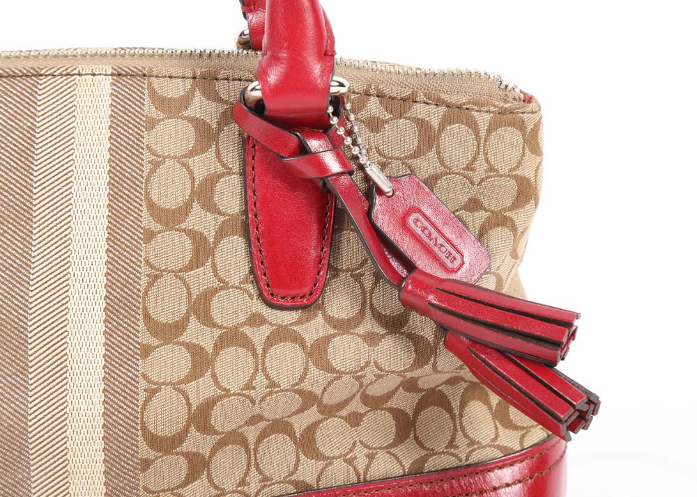 Coach Legacy Signature Stripe Mini Rory Bag