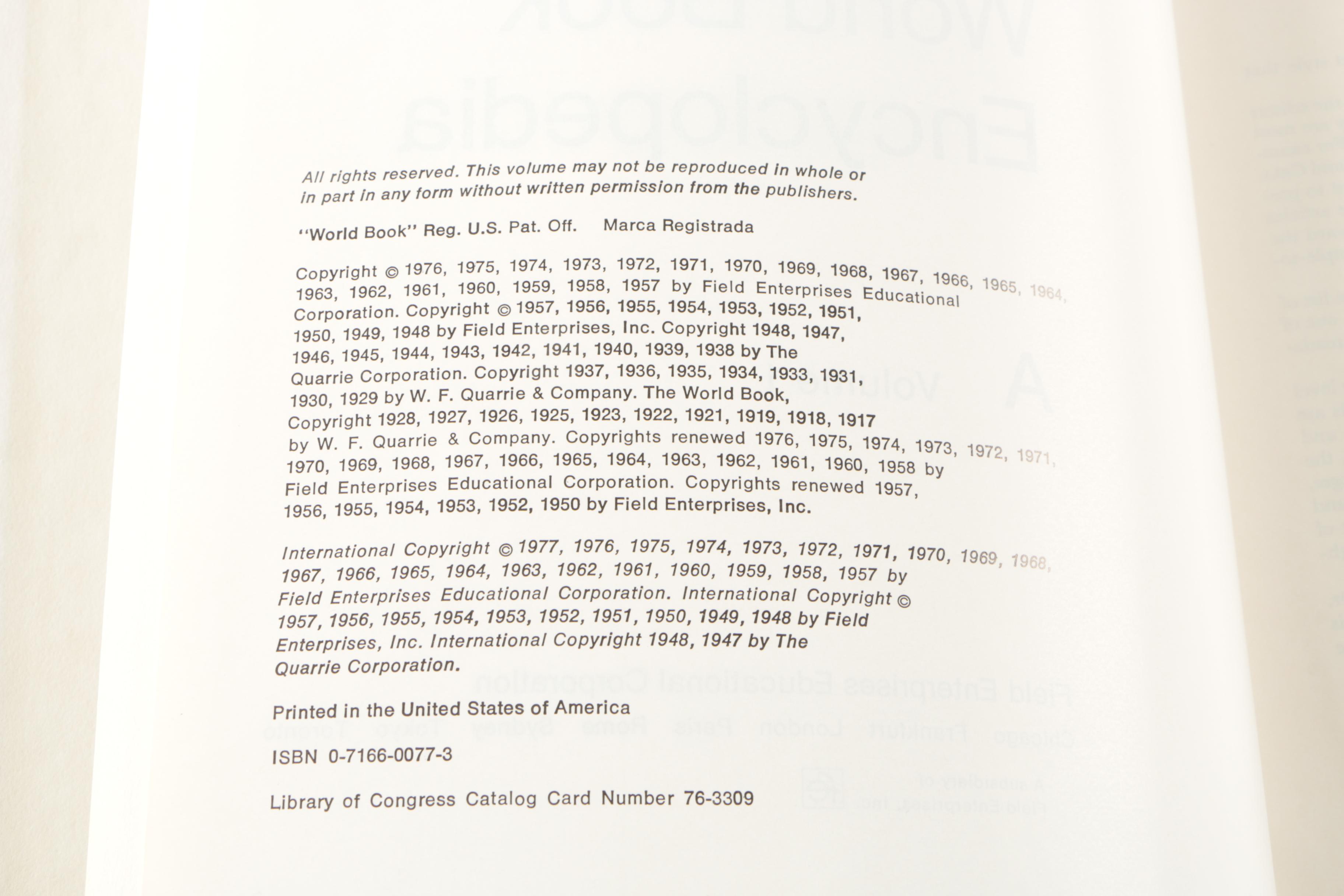 "The World Book Encyclopedia" Complete Set and Two-Volume World Dictionary