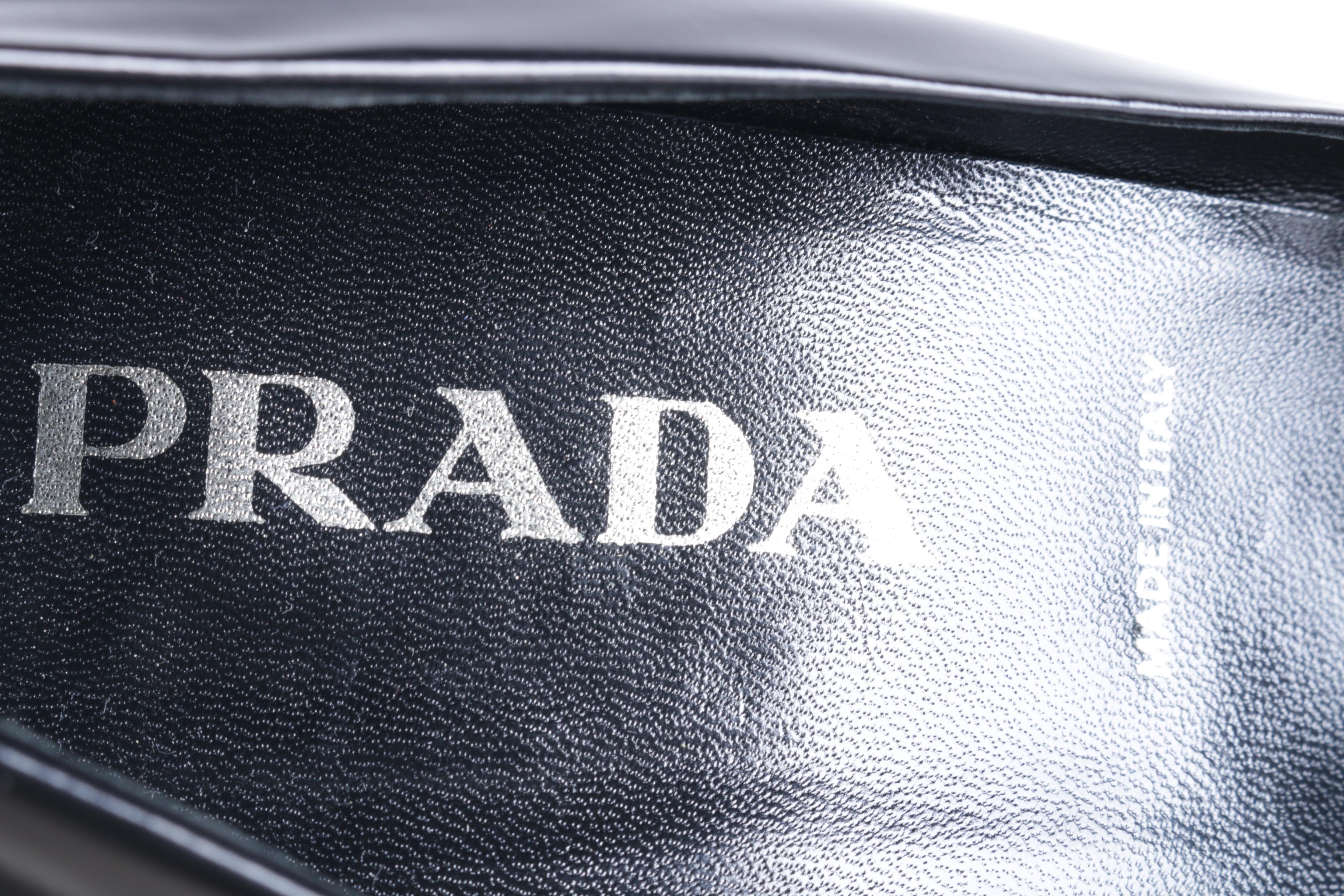 Prada Black Leather Heels
