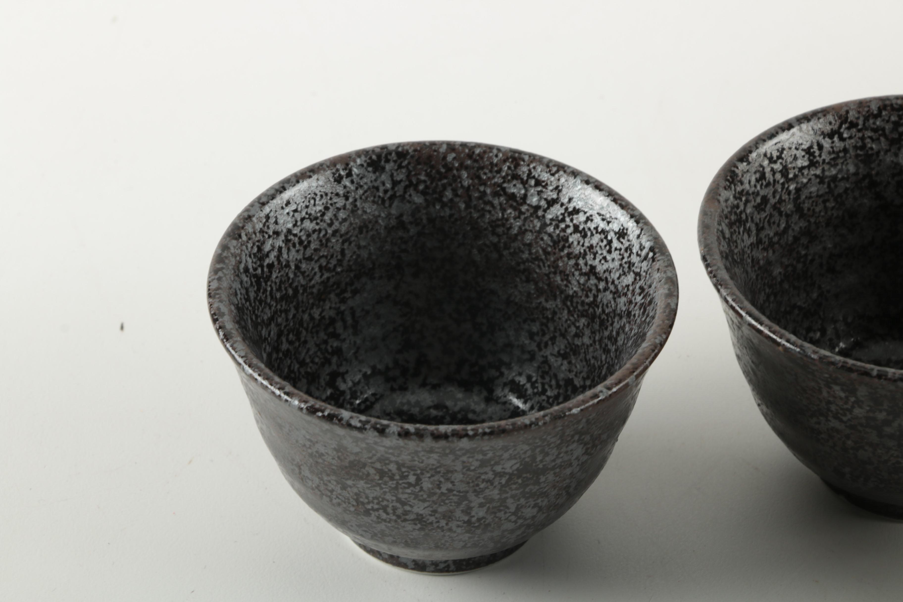 Set of Japanese Stoneware Teacups