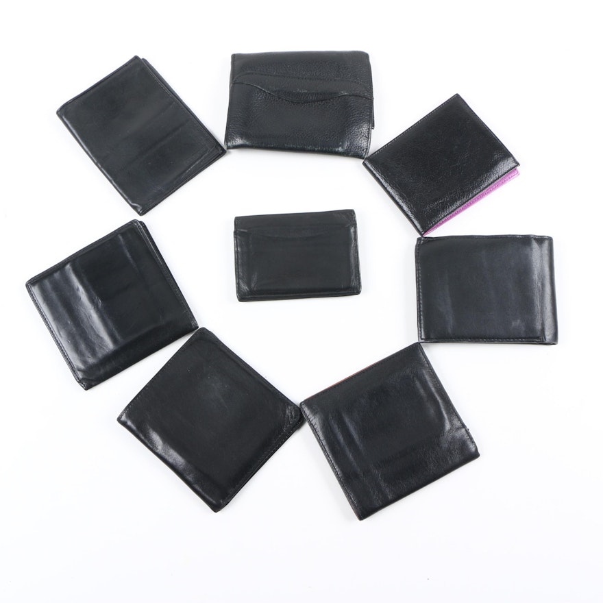 Men's Black Leather Wallets Including Bond Street and Tusk