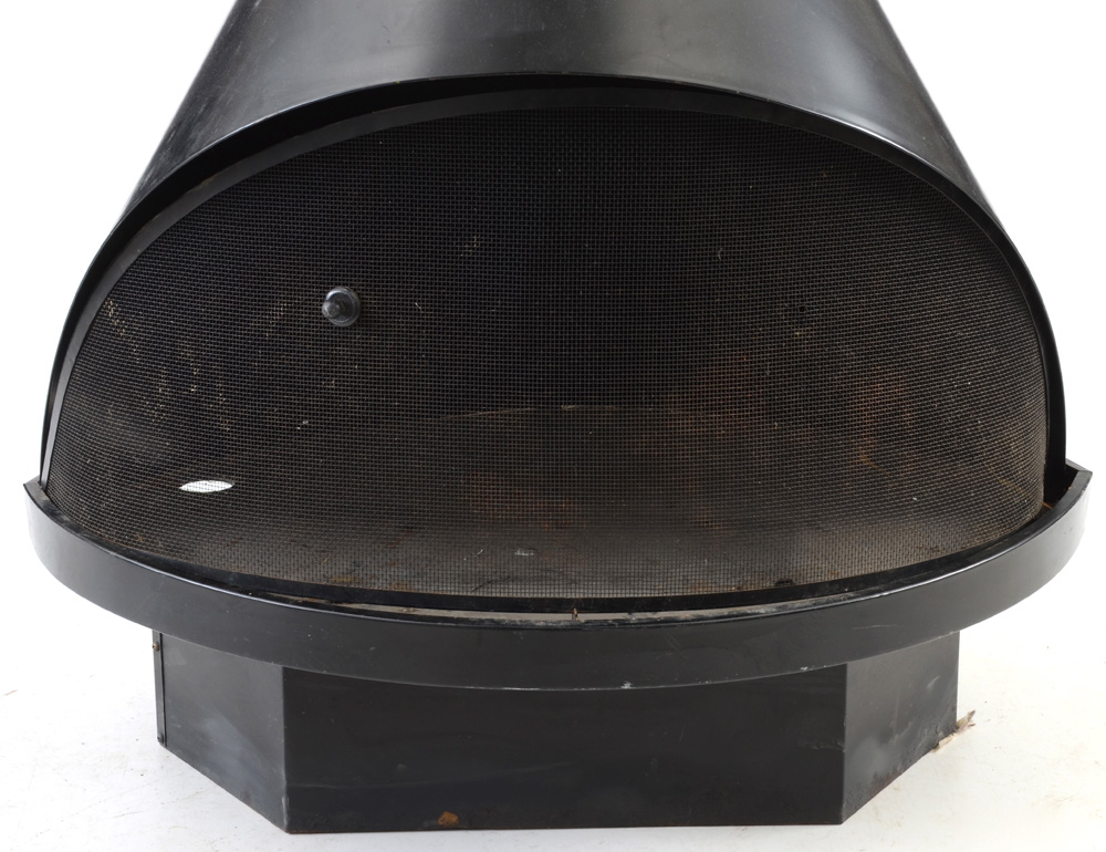 Modern Freestanding Fireplace with Electric Logs