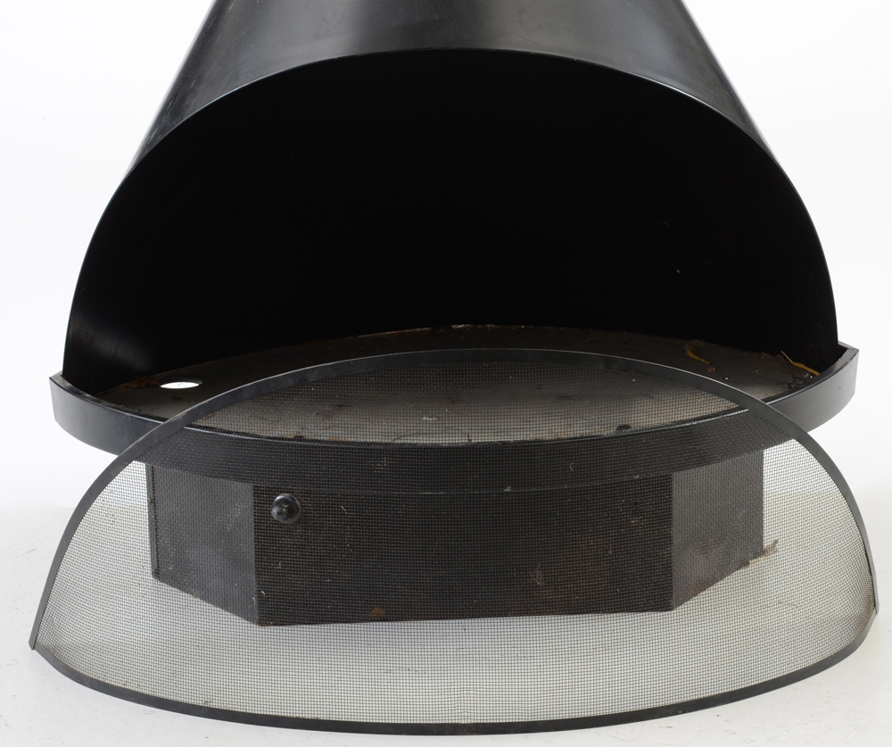 Modern Freestanding Fireplace with Electric Logs