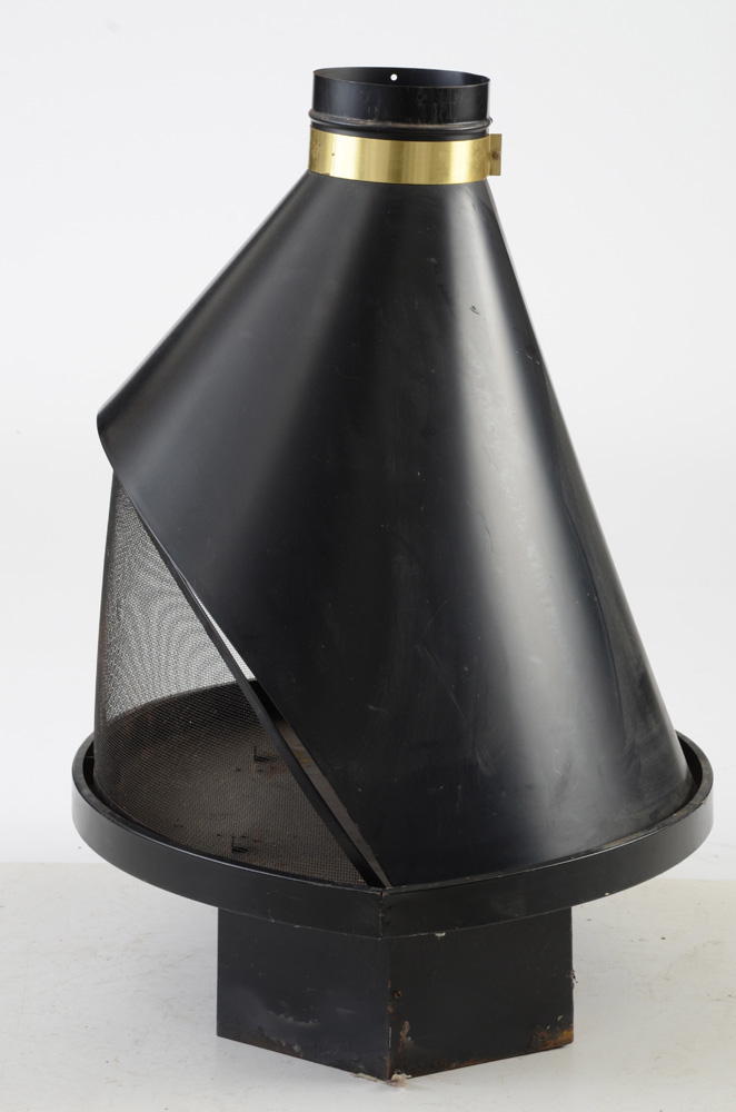 Modern Freestanding Fireplace with Electric Logs