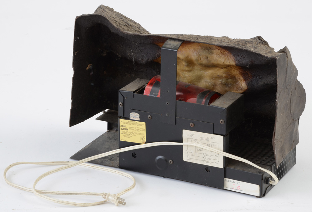 Modern Freestanding Fireplace with Electric Logs