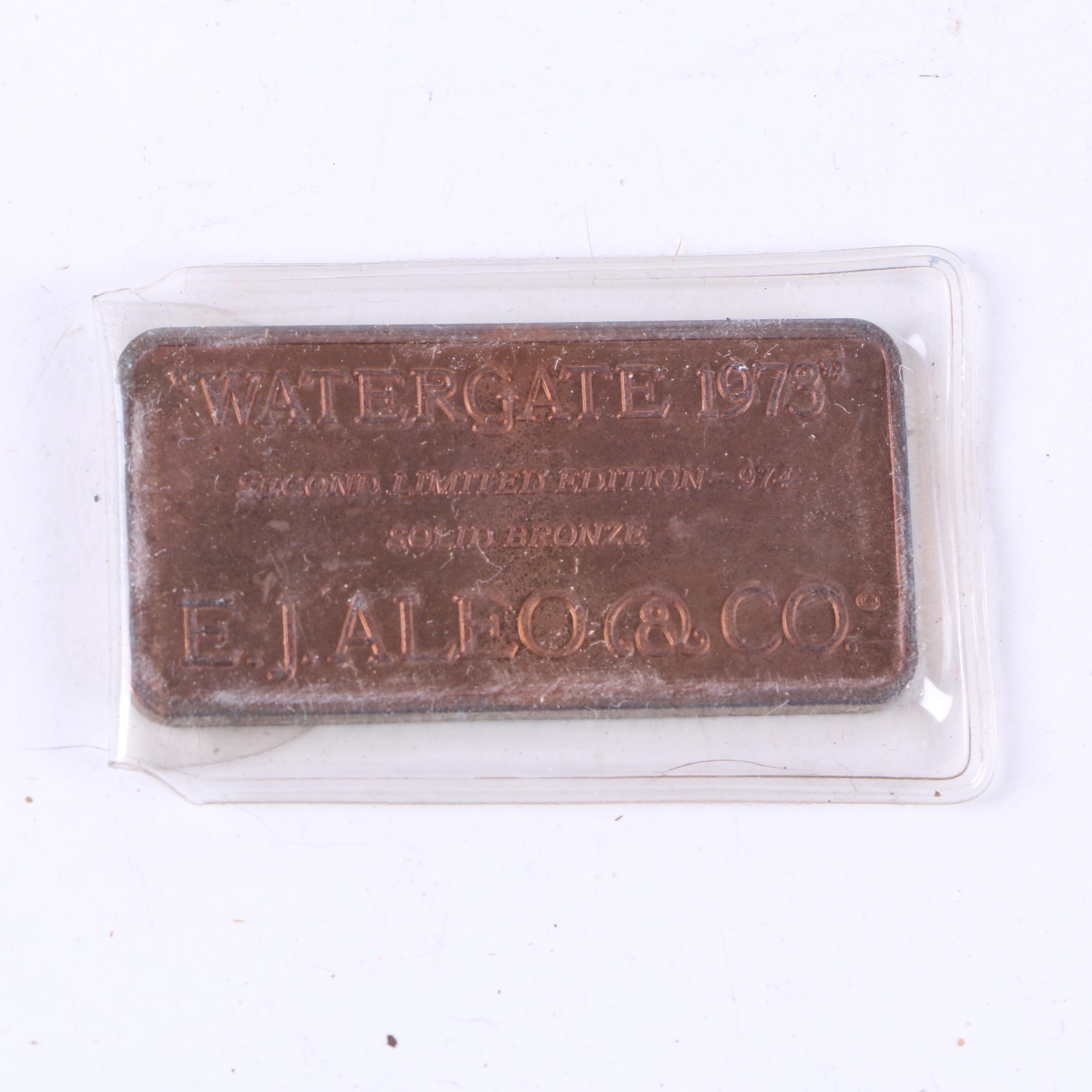 Watergate Themed Solid Bronze Bars