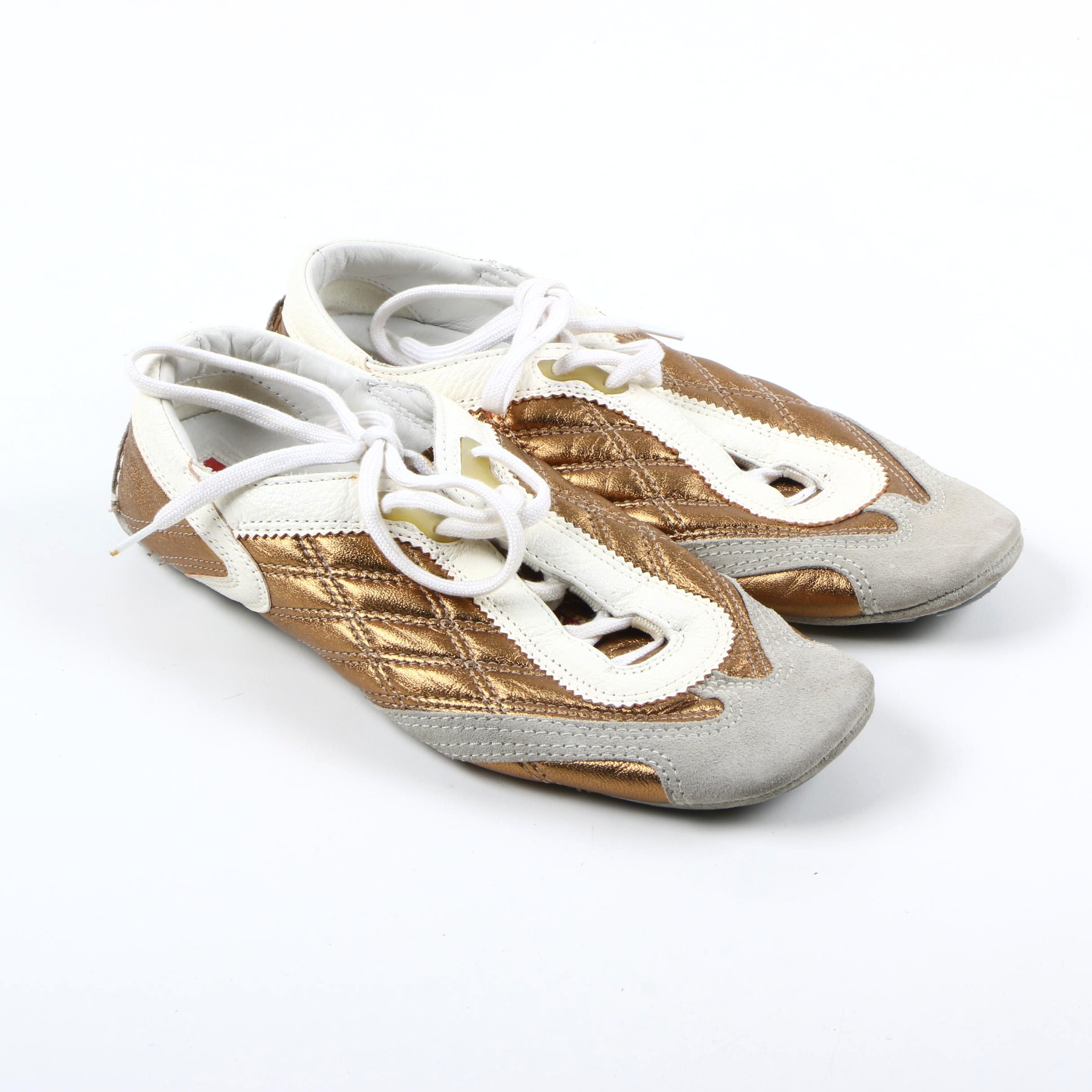 Women's Prada Leather Walking Sneakers