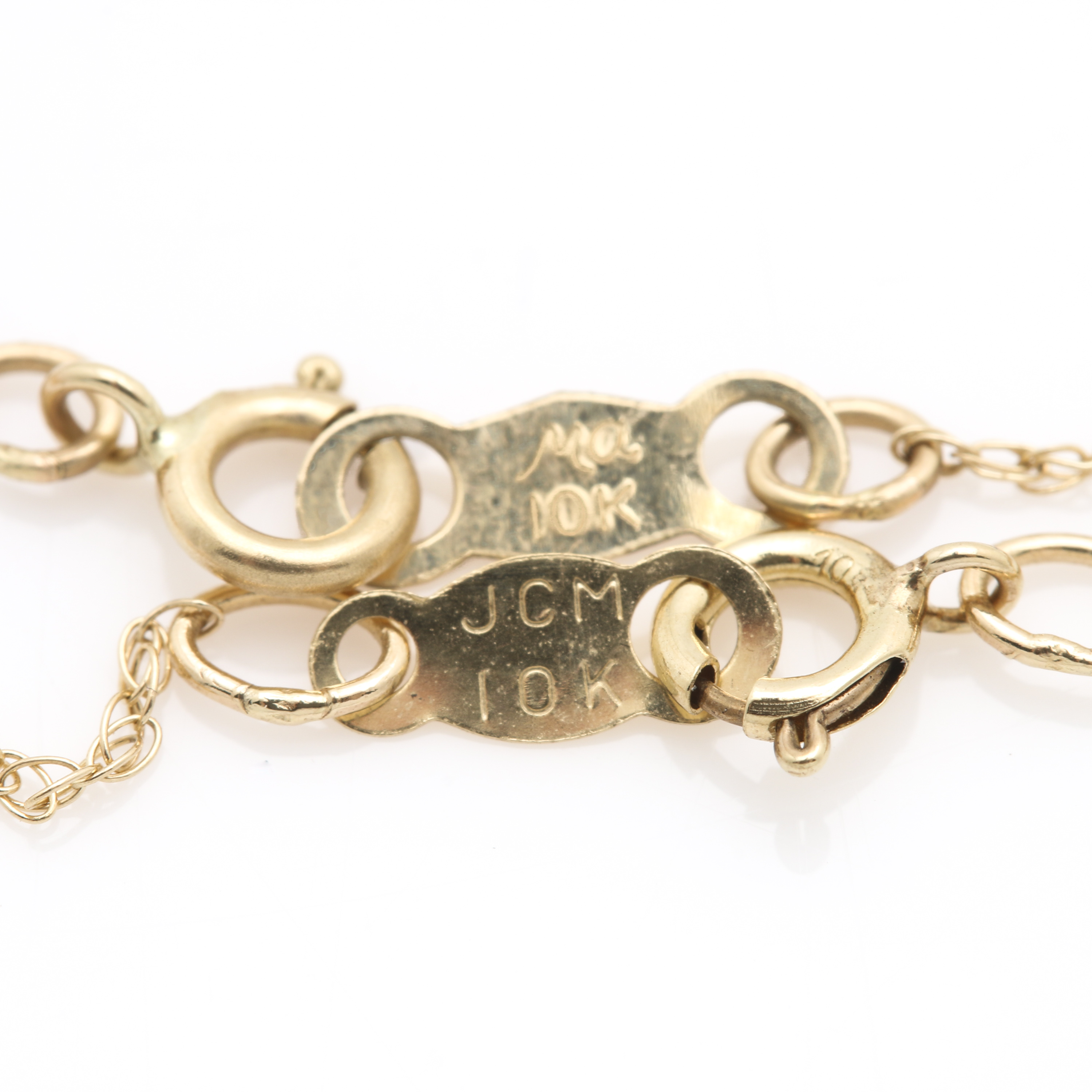 10K Yellow Gold Heart Pendant Necklaces Featuring Diamonds and Gemstones