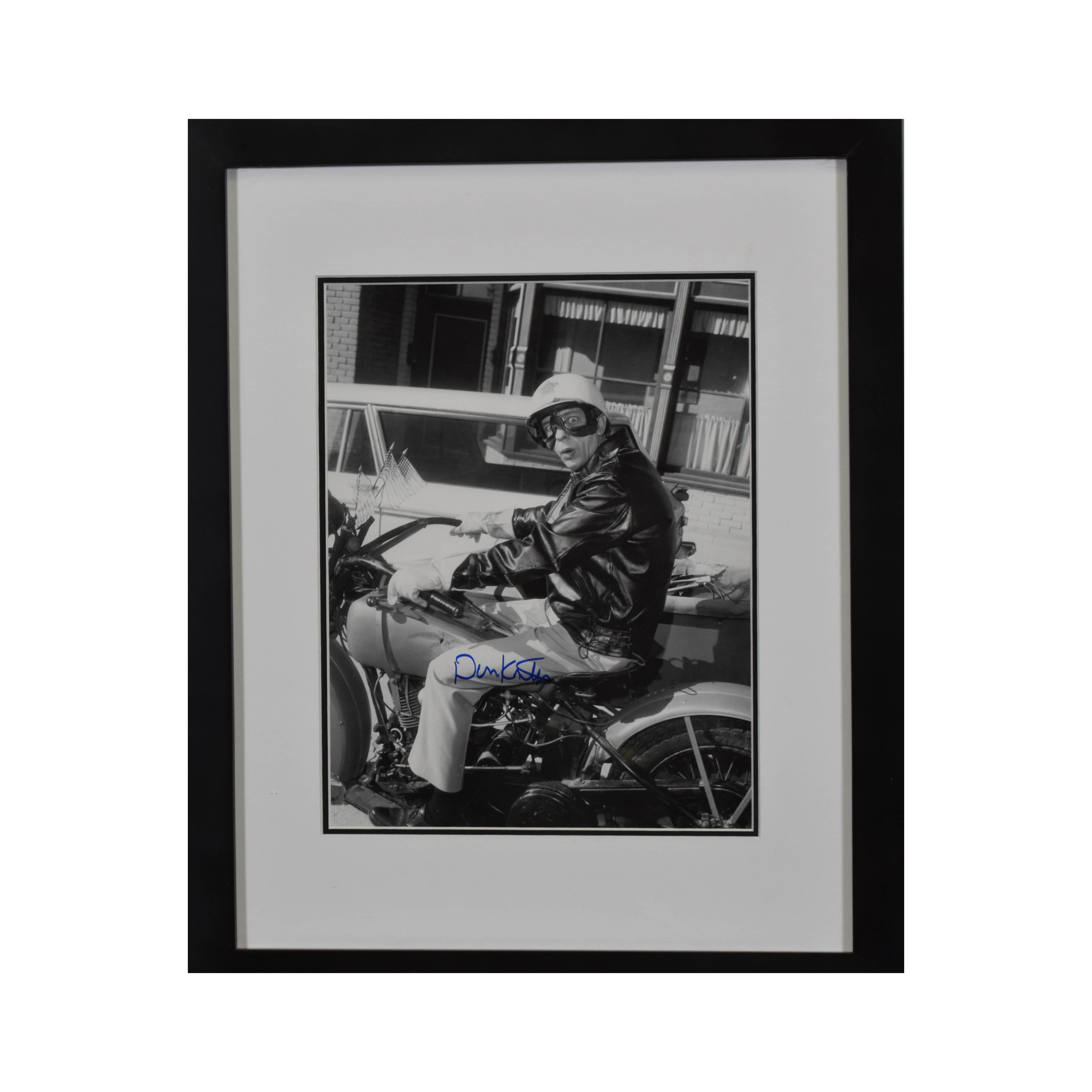 Barney Fife - Signed Don Knotts - Framed Motorcycle Photo