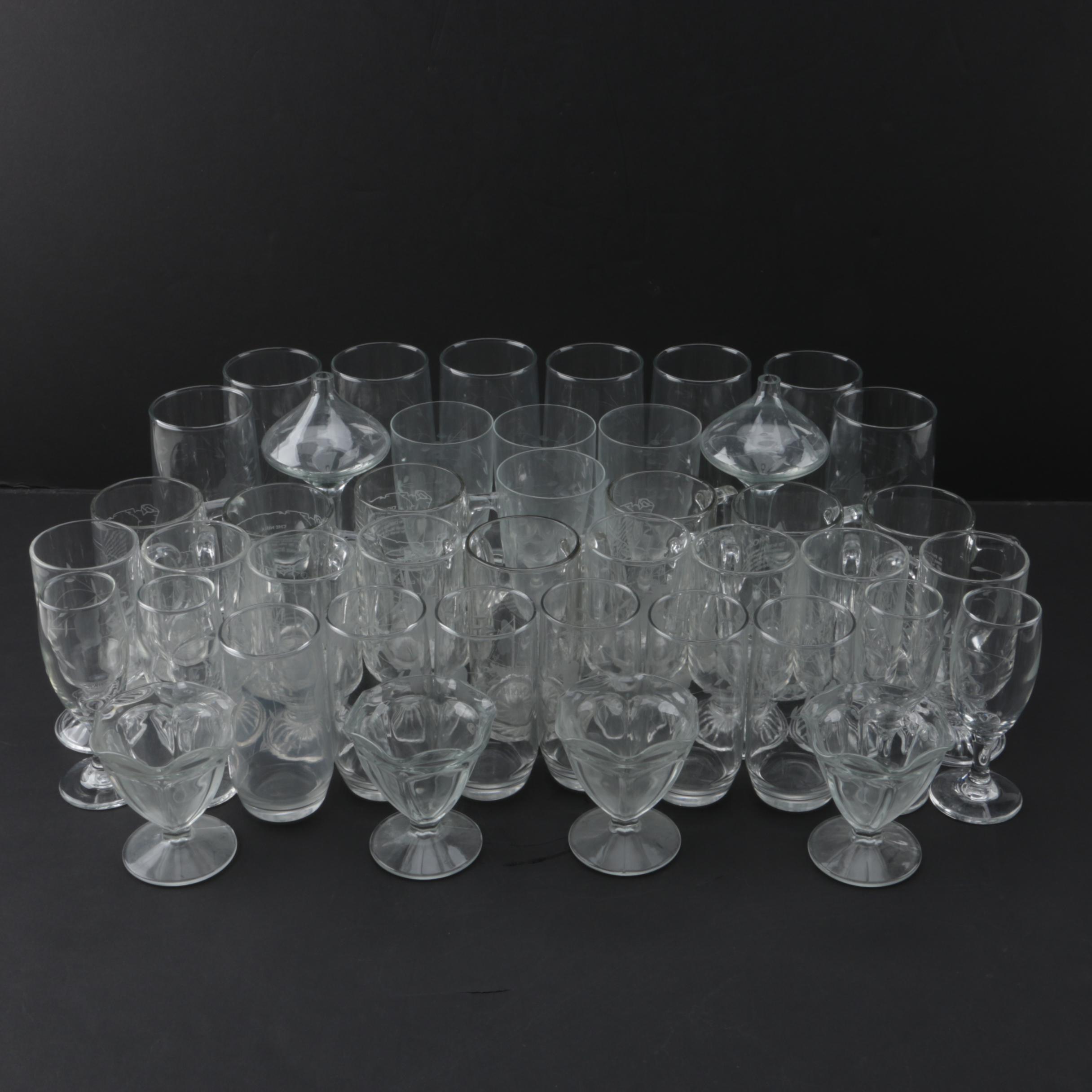 Assorted Glassware Including Princess House