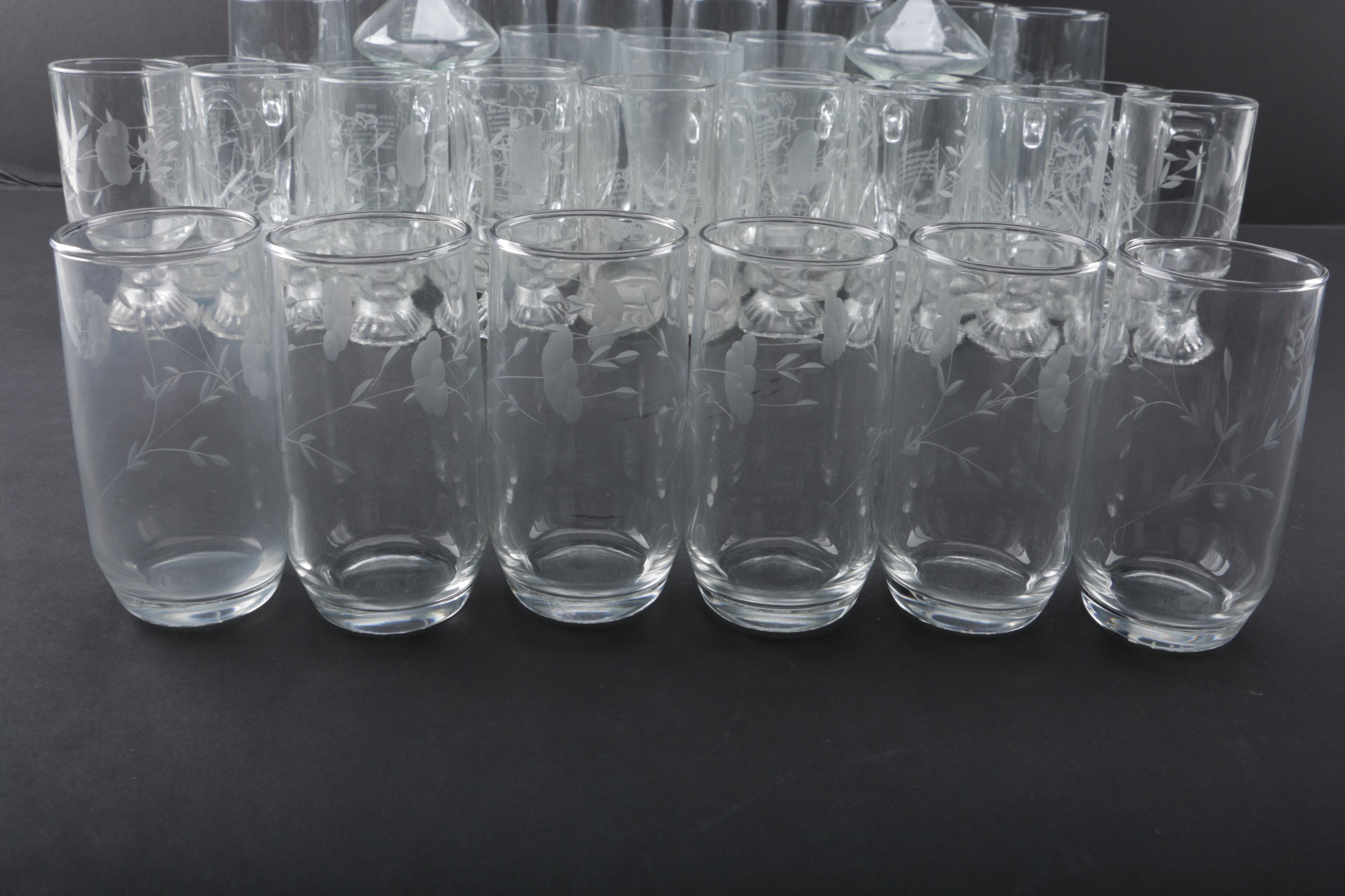 Assorted Glassware Including Princess House