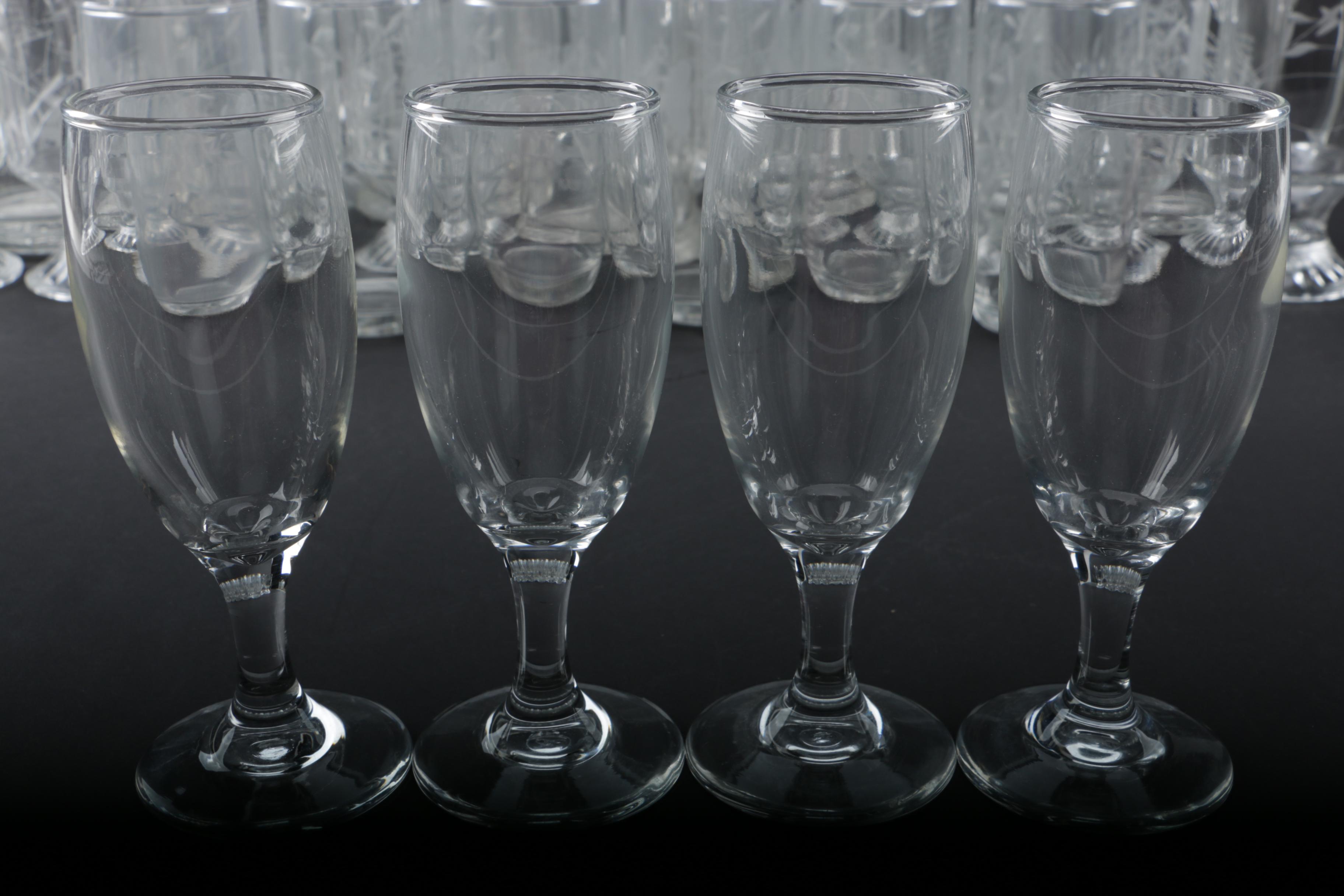 Assorted Glassware Including Princess House