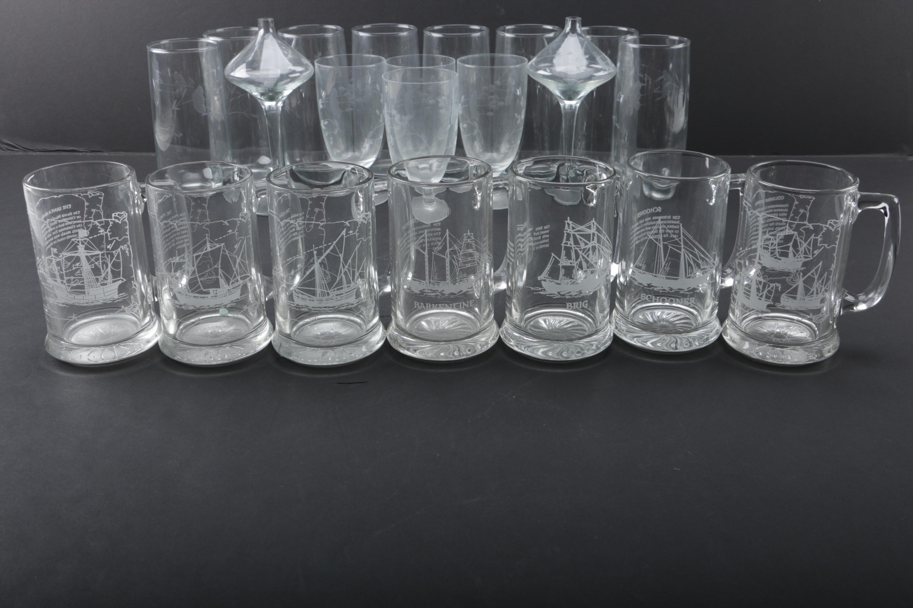 Assorted Glassware Including Princess House