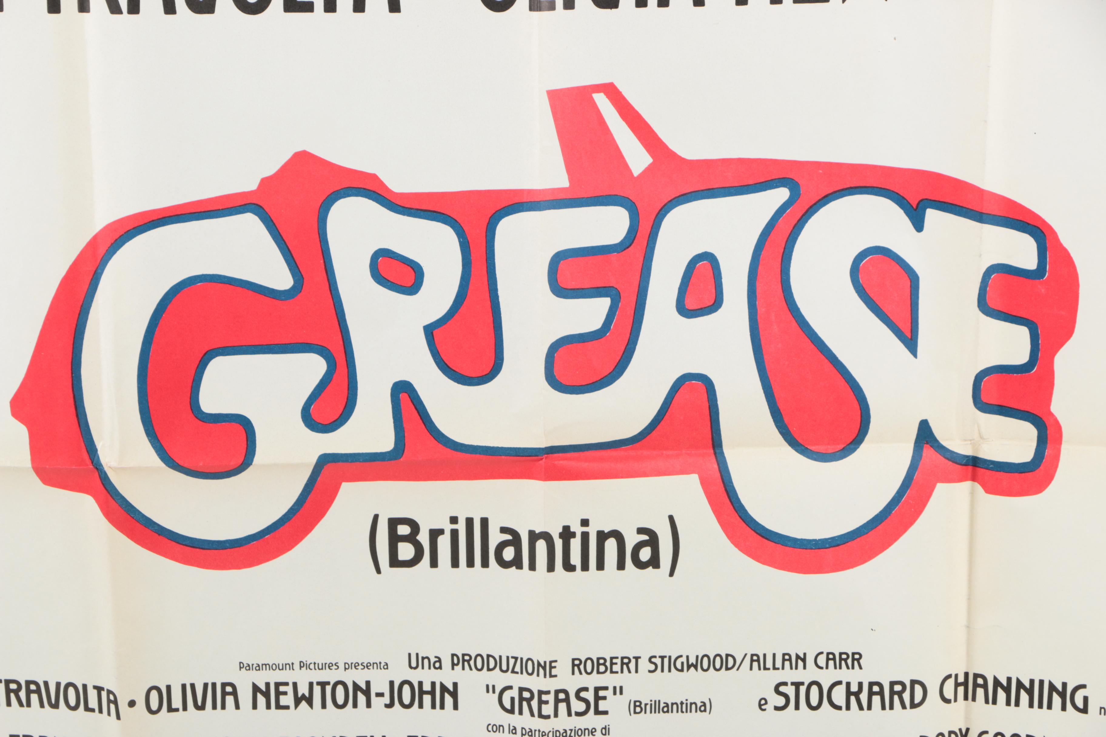 Italian Movie Poster for "Grease"