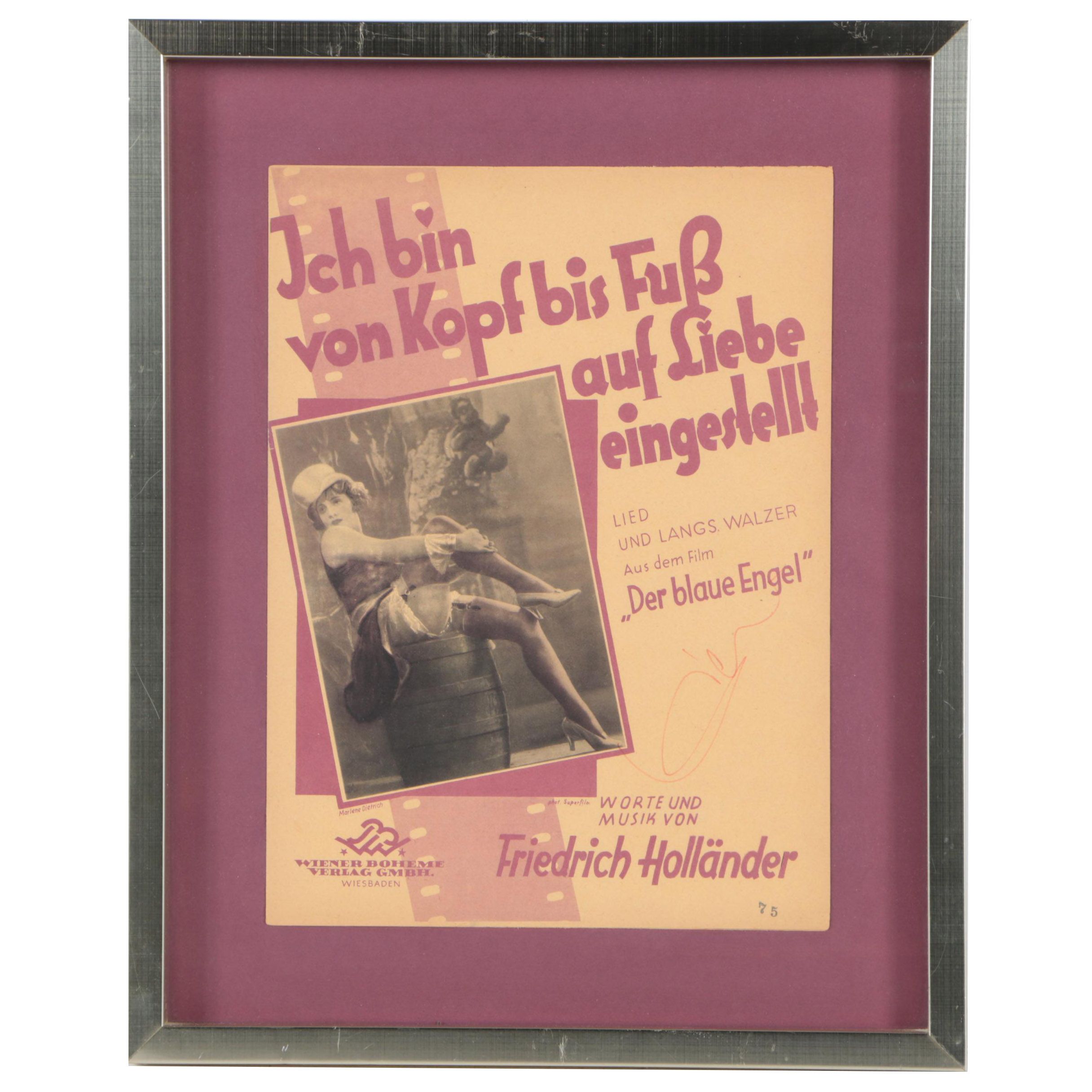 "Der Blaue Engel" Signed Poster