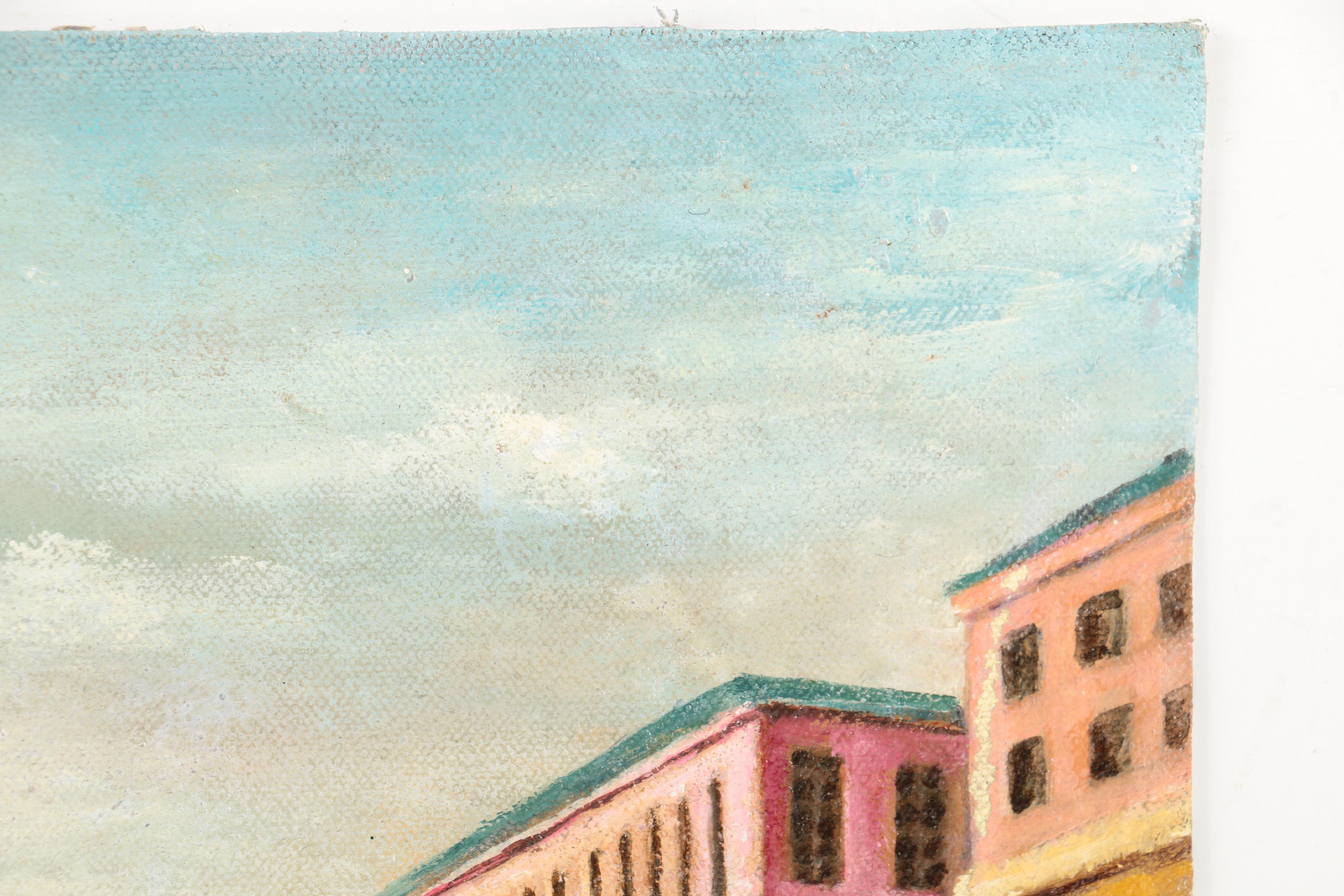 Anthony Elacion 2003 Oil Painting on Canvas of St. Petersburg Cityscape