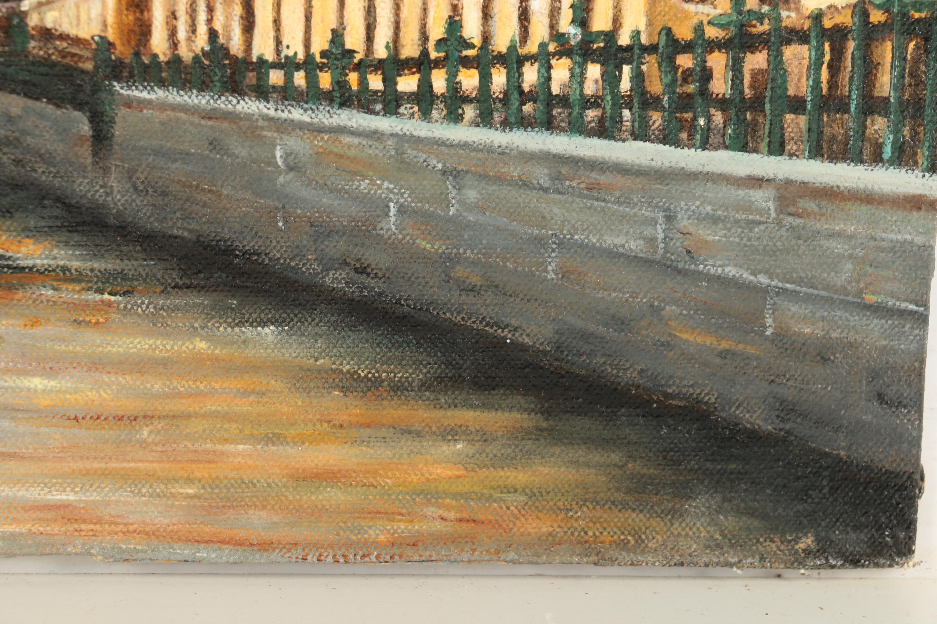 Anthony Elacion 2003 Oil Painting on Canvas of St. Petersburg Cityscape