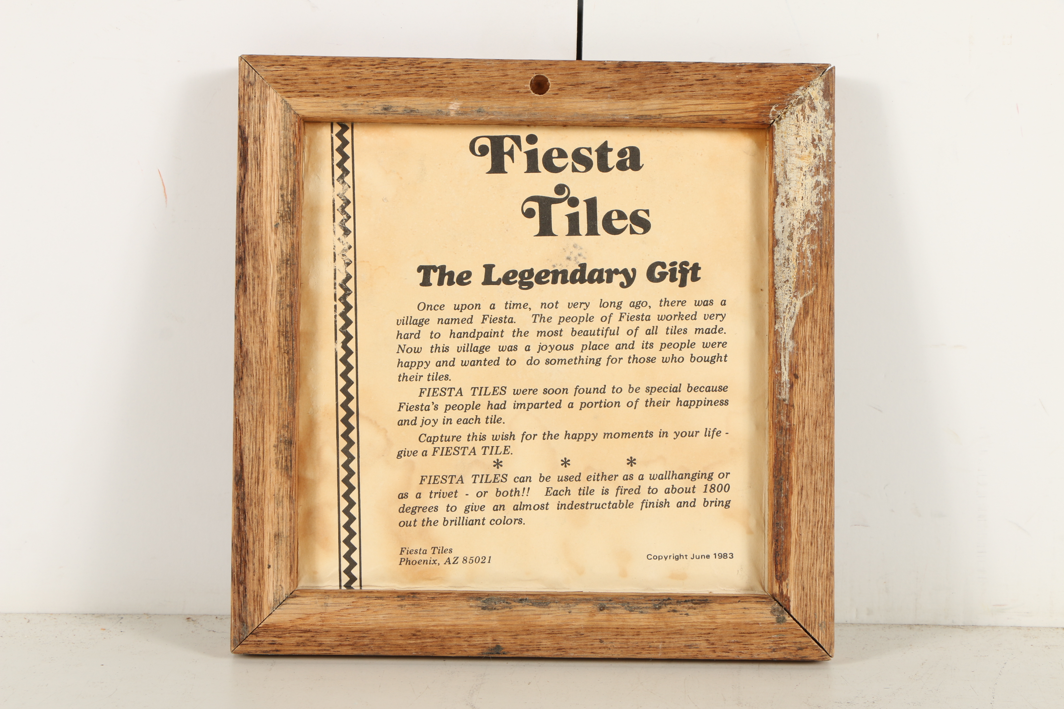 Hand Painted Ceramic Fiesta Tile