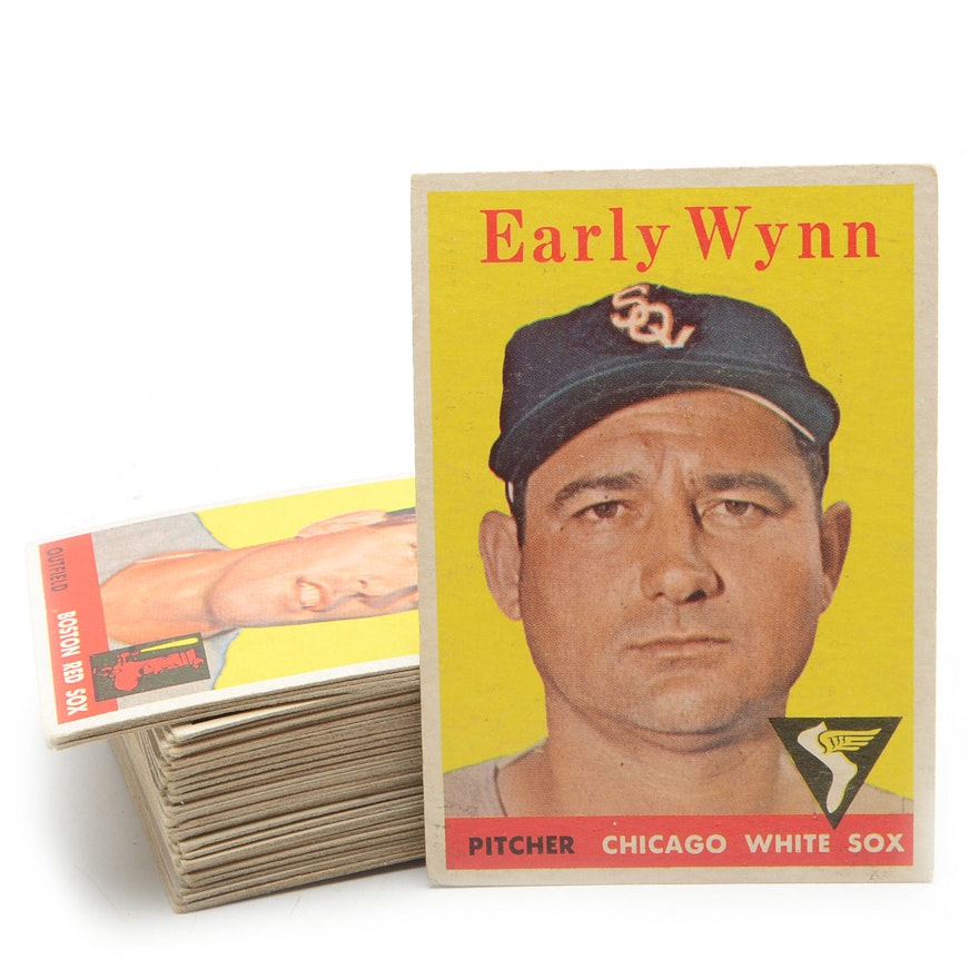 Fifty 1958 Topps Baseball Cards