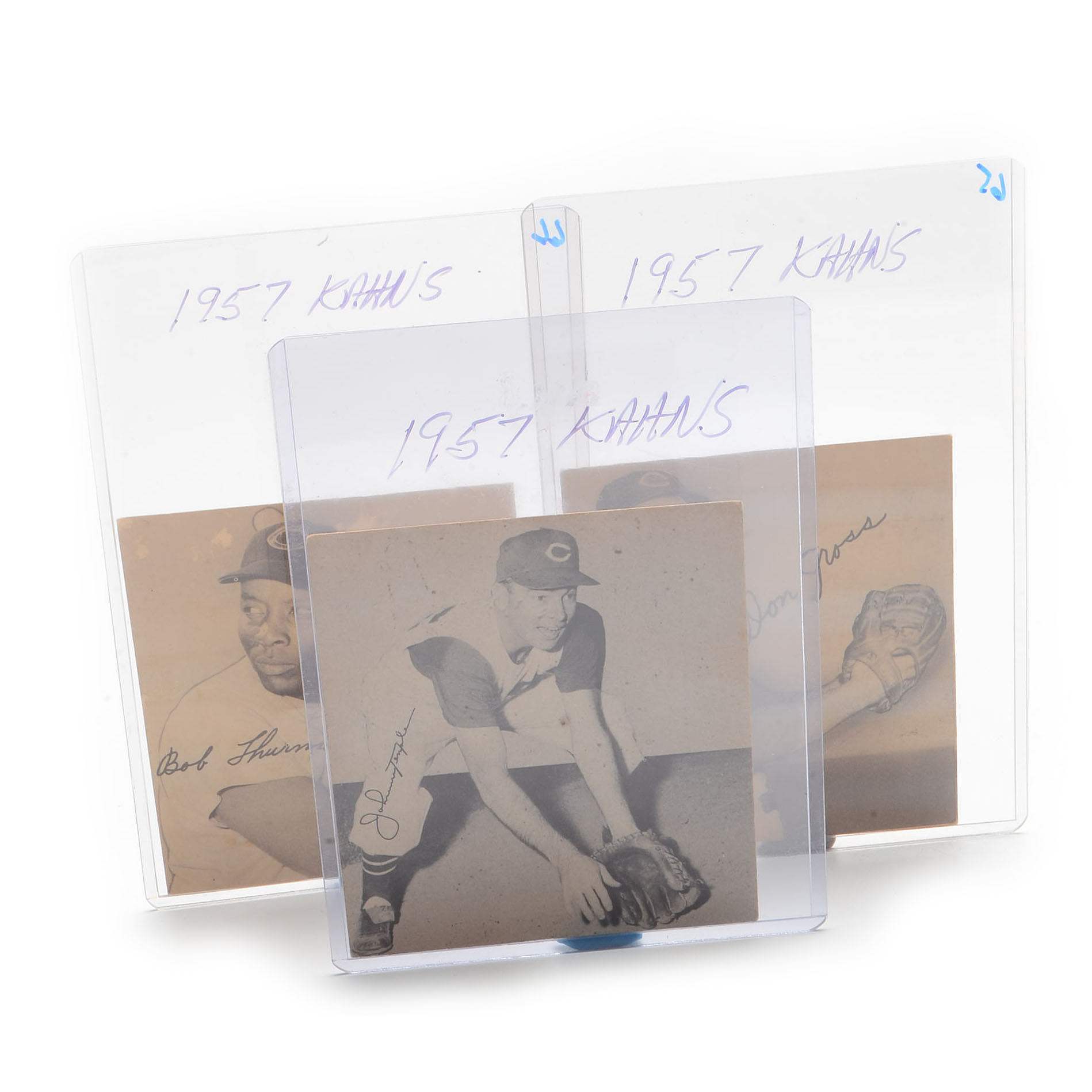 1957 Temple, Thurman, and Gross 1957 Kahn's Reds Cards