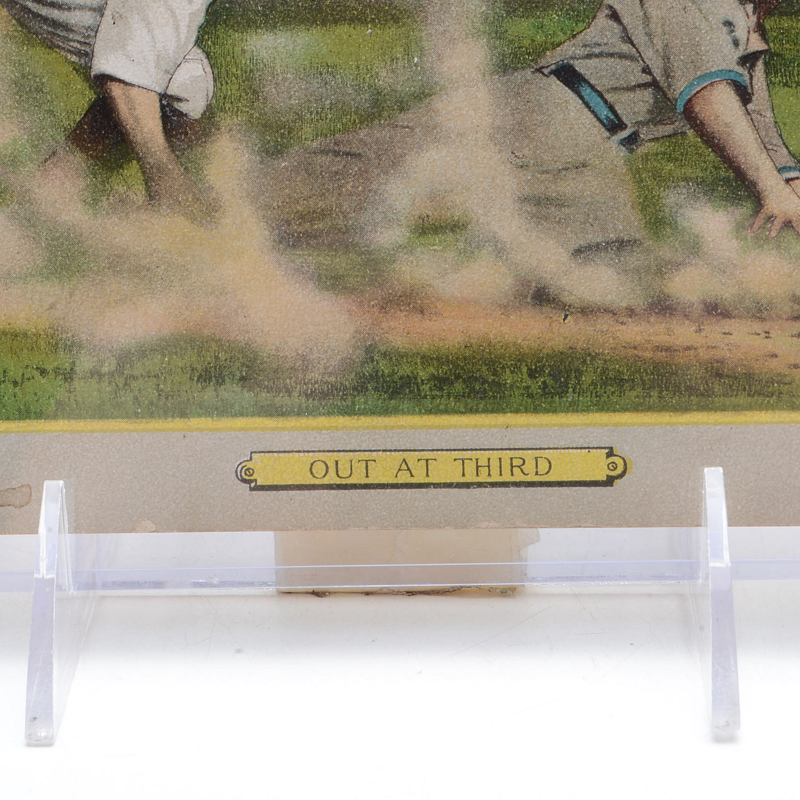 1911 Turkey Red "Out At Third" Cabinet Baseball Card