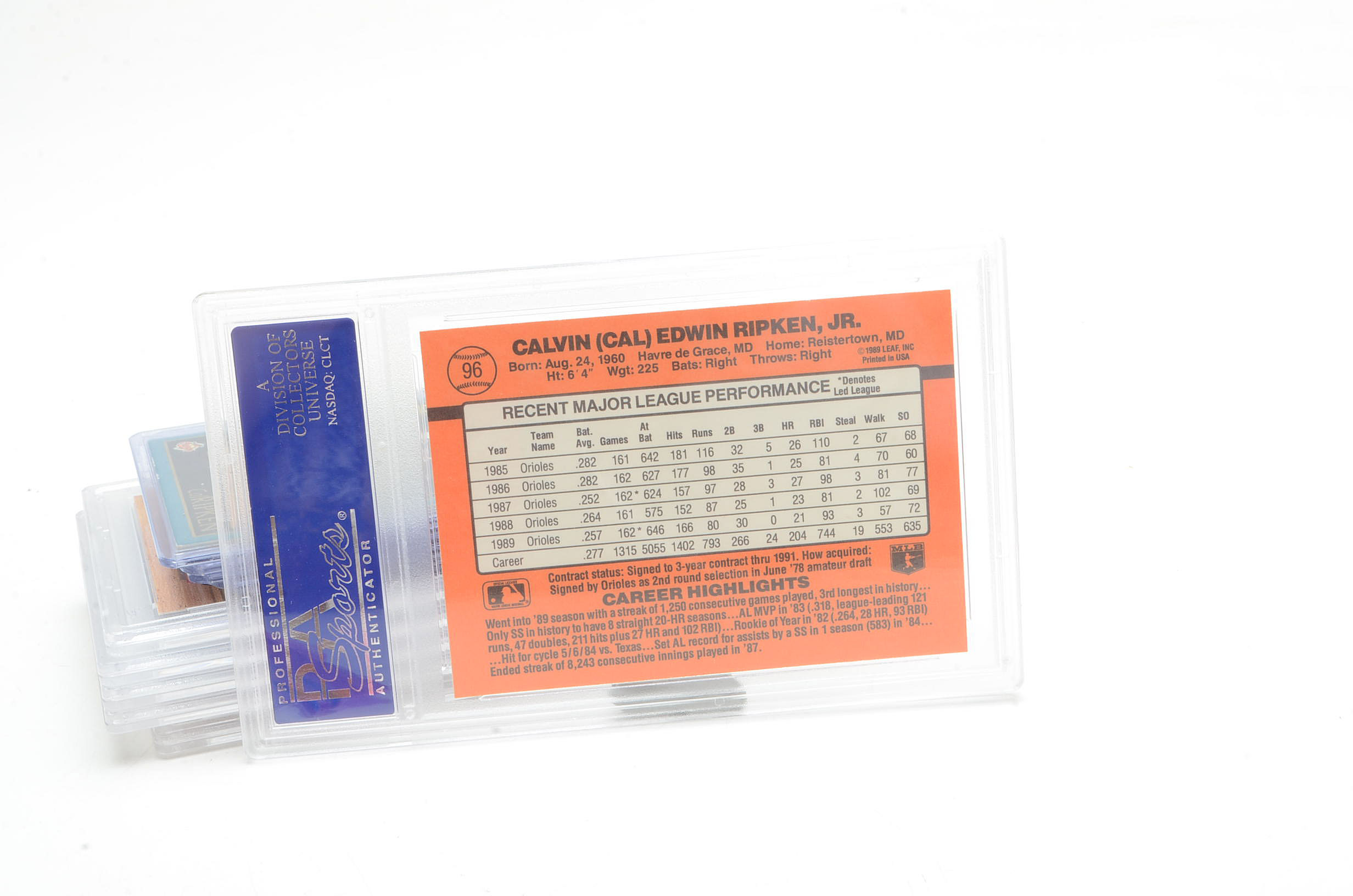 Cal Ripken Jr. Graded Cards with Other Cards