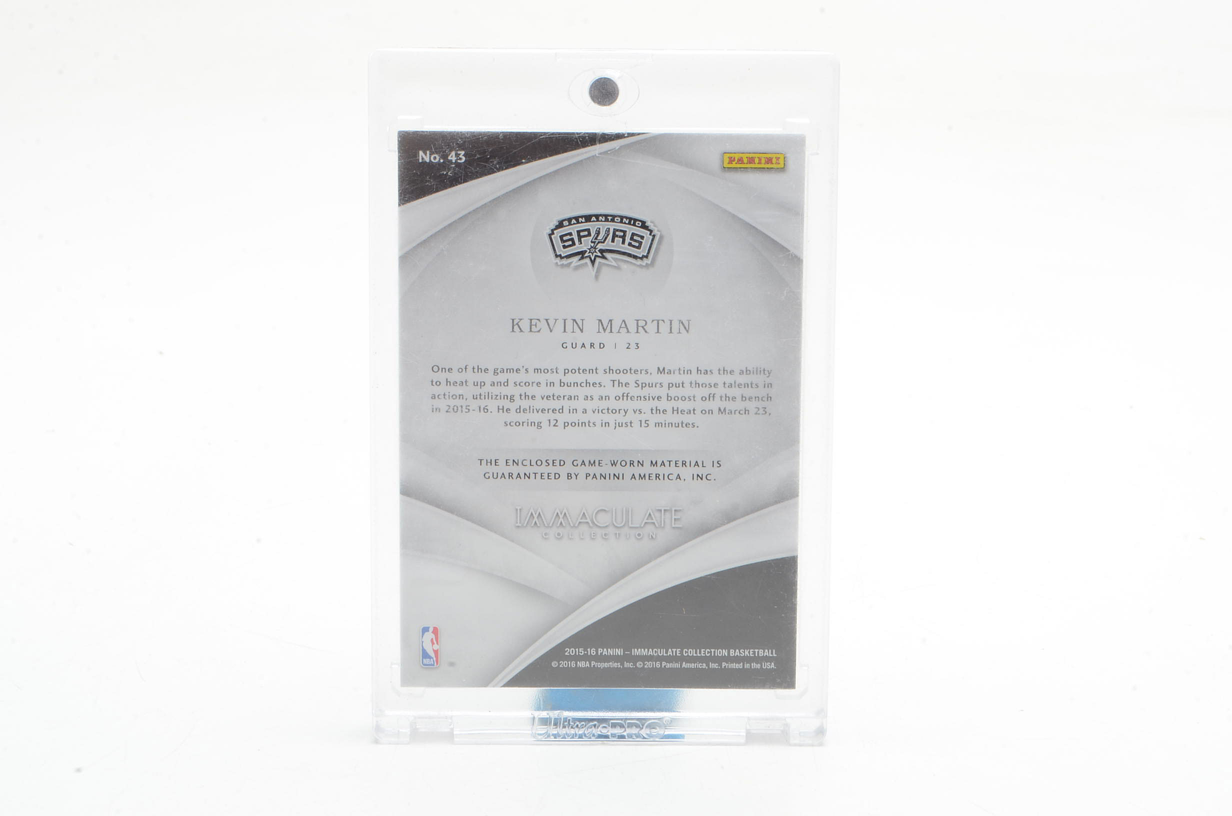 Two Upper Deck and Panini NBA Stars Relic Jersey Cards