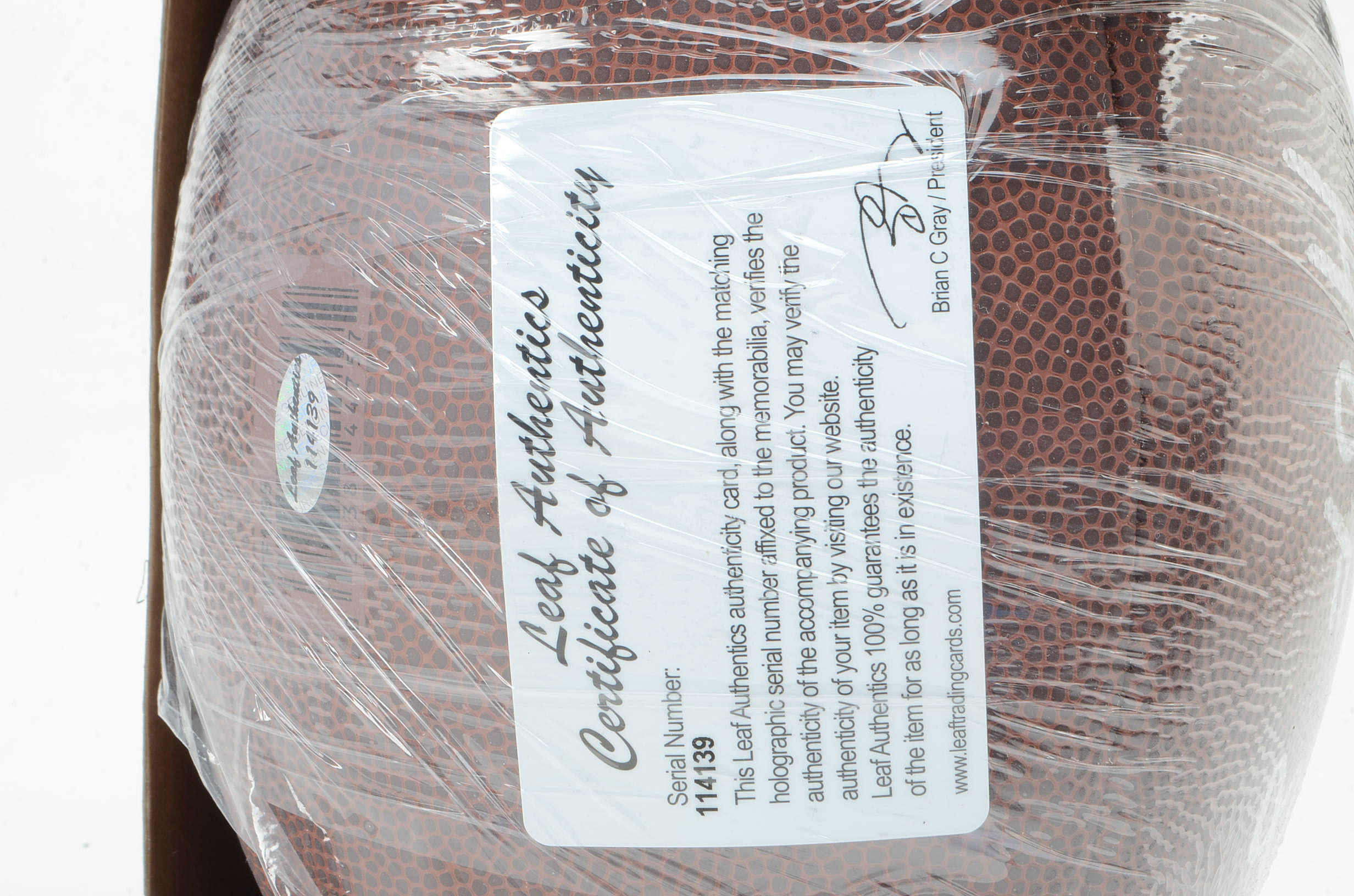 Jack Ham Signed Wilson Football Leaf COA