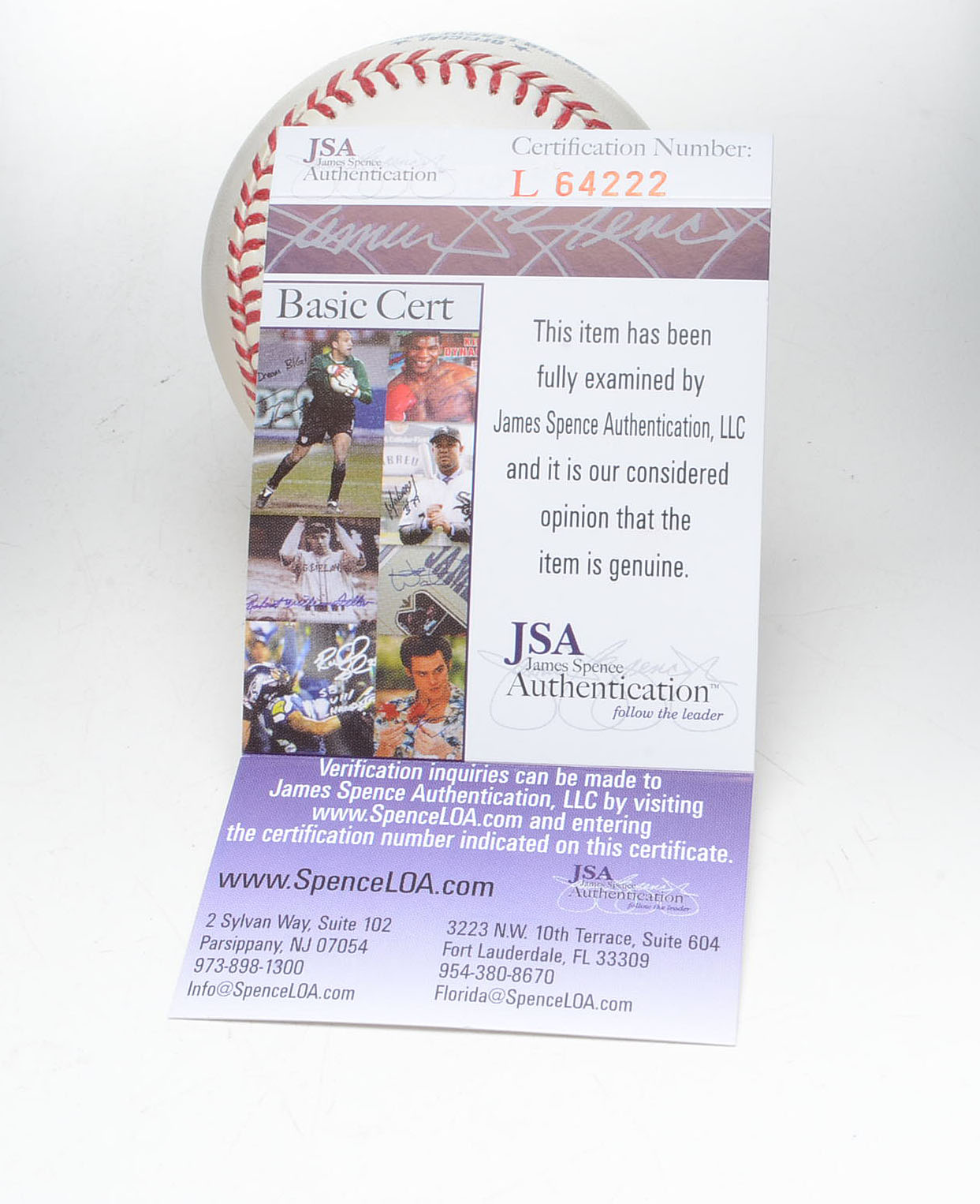 Howie Kendrick Signed Baseball JSA COA