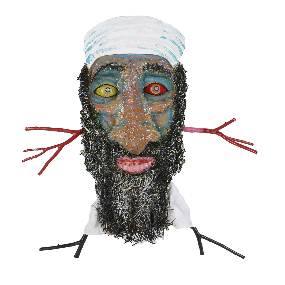 Frank Kowing Mixed Media Wall Sculpture "Obama Got Osama"