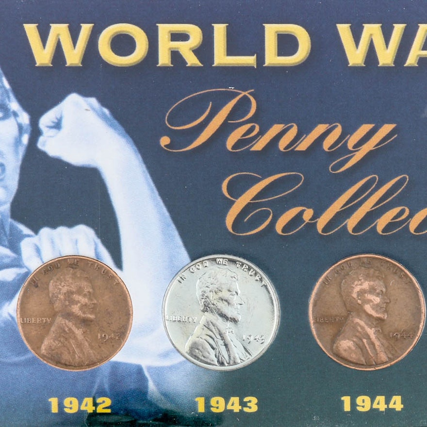 World War II Lincoln Wheat Cents Collection